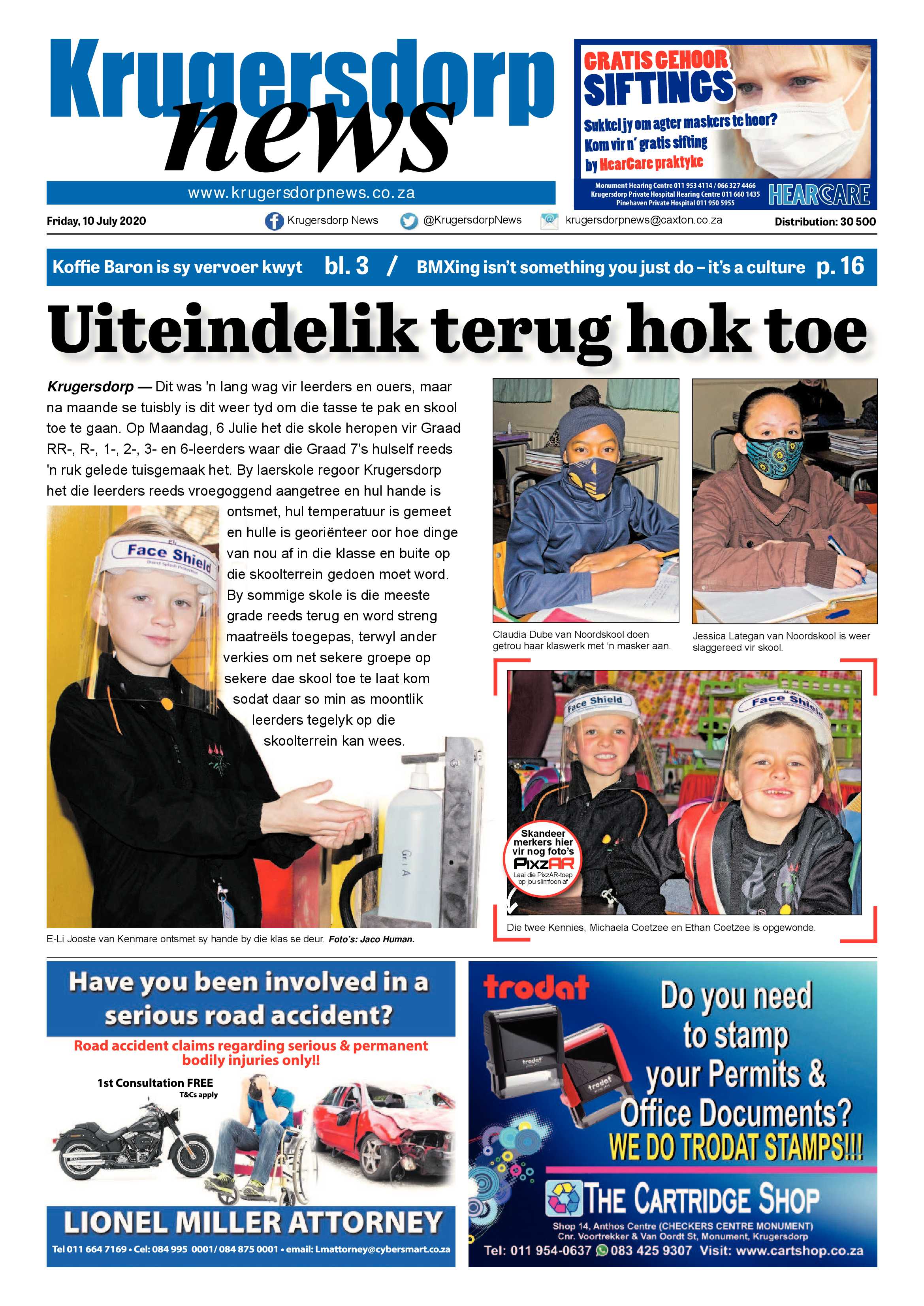 Krugersdorp News10 July 2020 page 1
