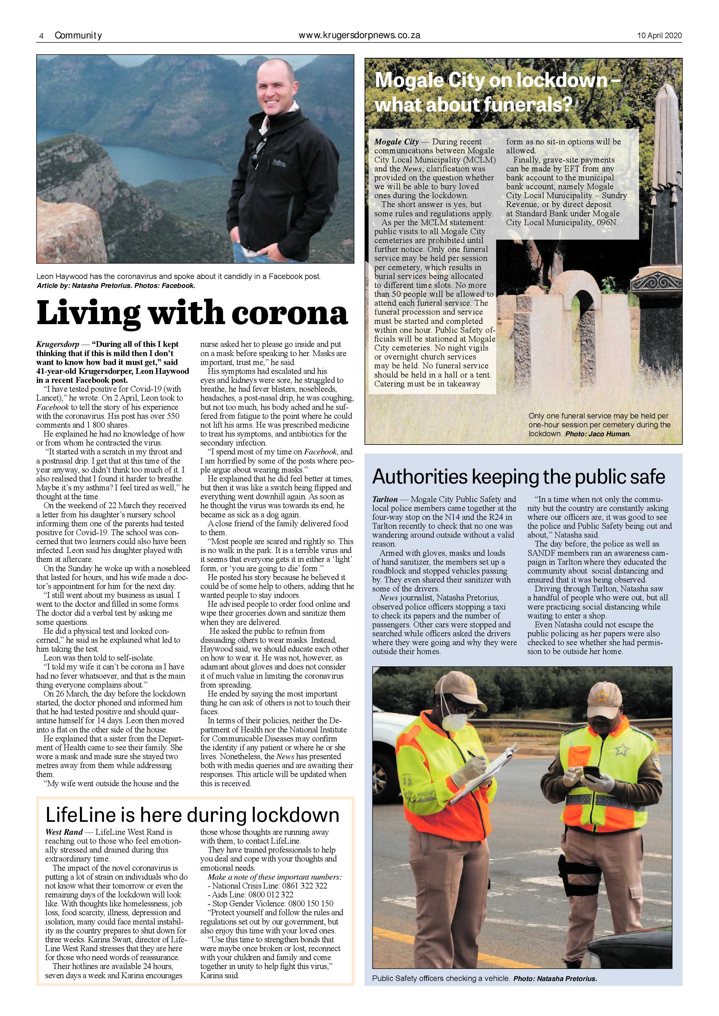 Krugersdorp News 10 April 2020 page 4