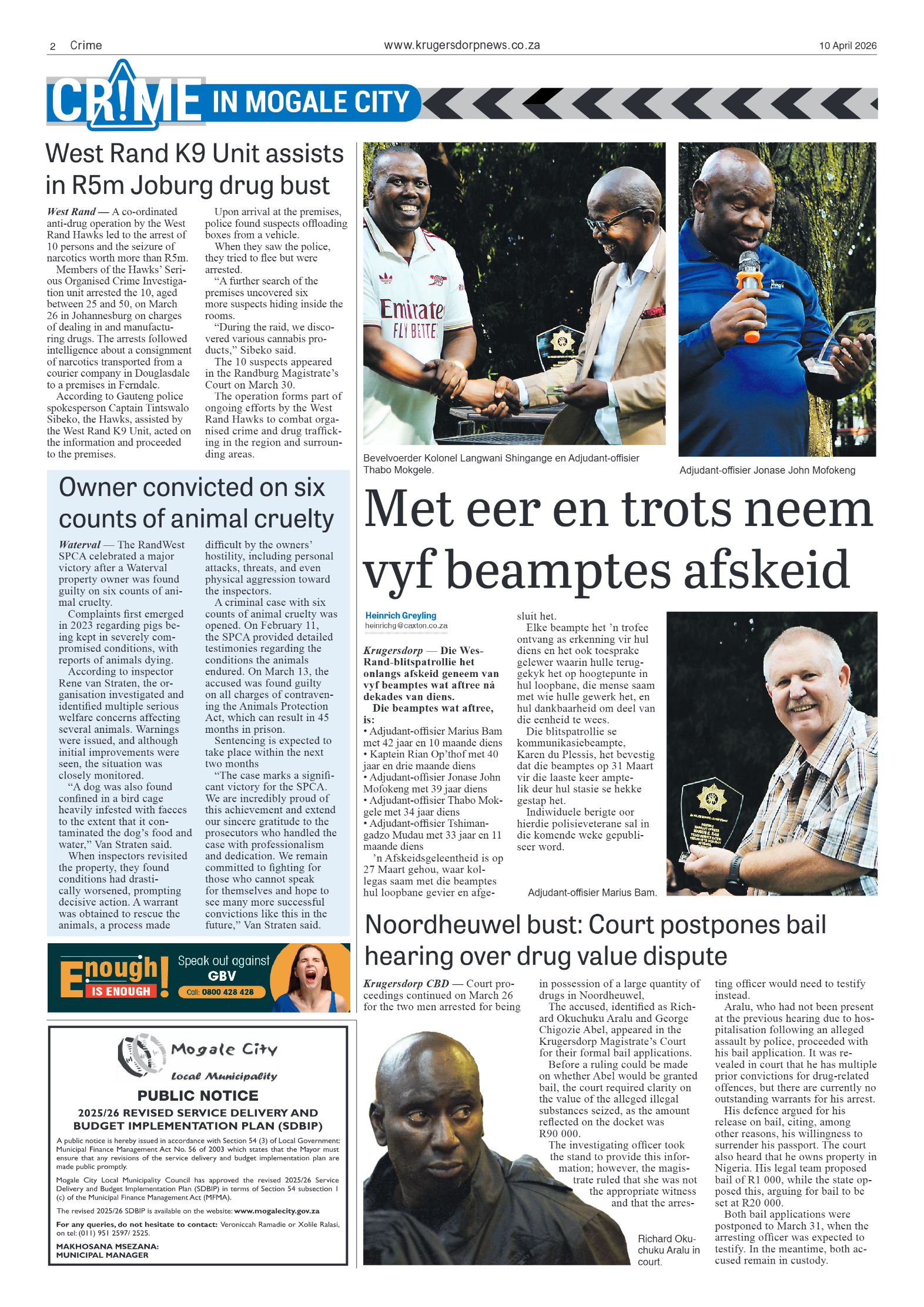Krugersdorp News 10 April 2026 page 4