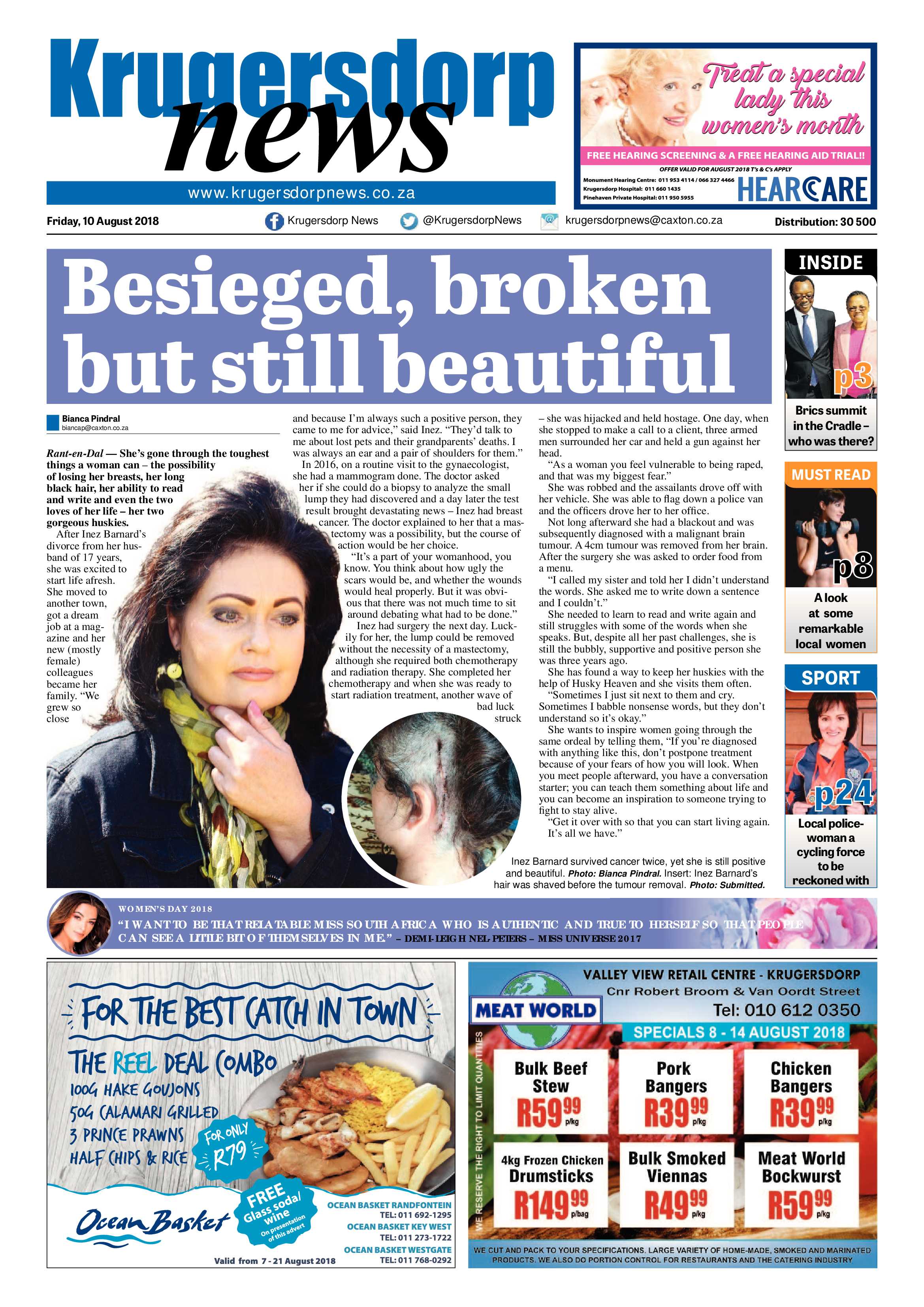 Krugersdorp News 10 August 2018 page 1