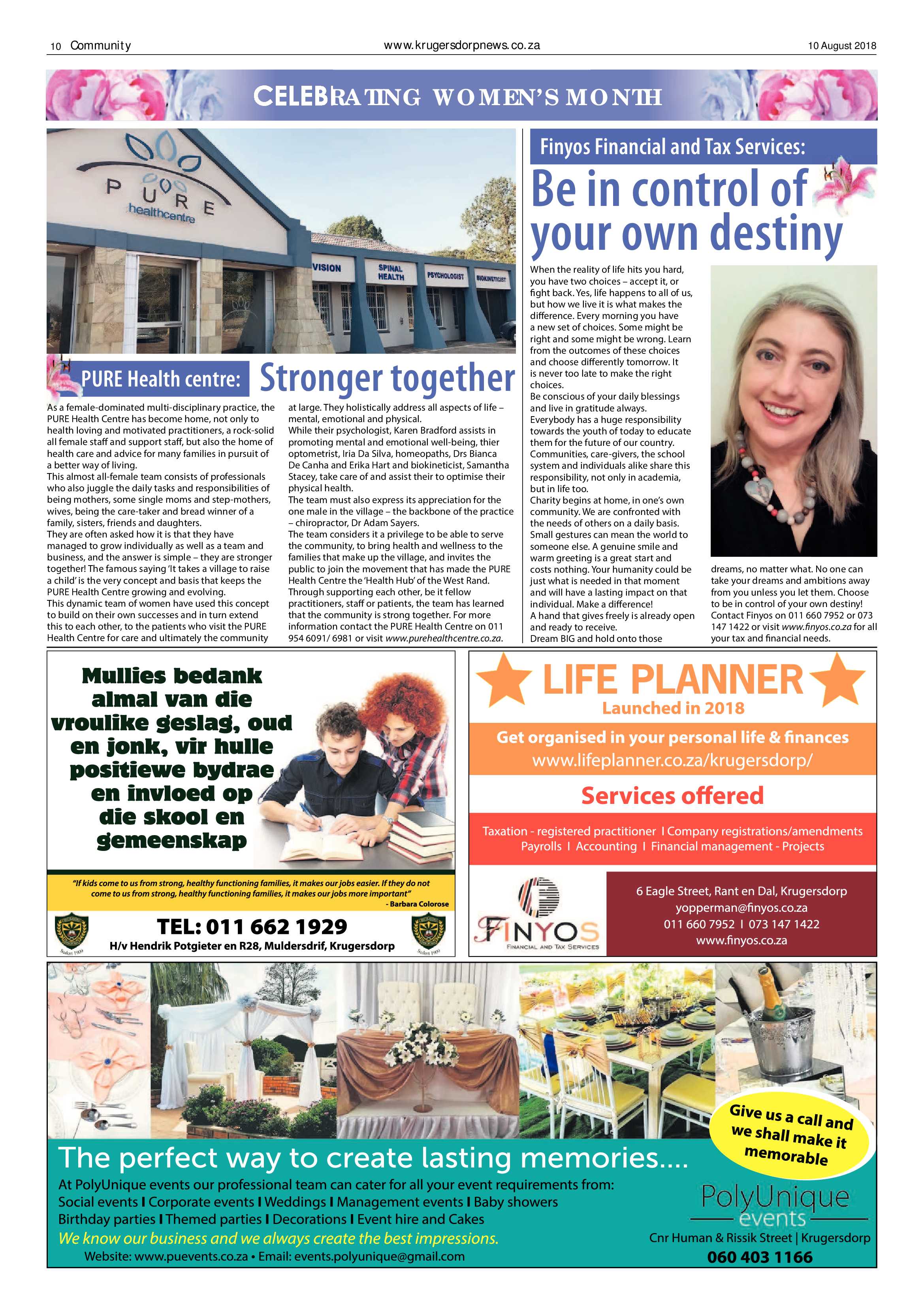 Krugersdorp News 10 August 2018 page 10