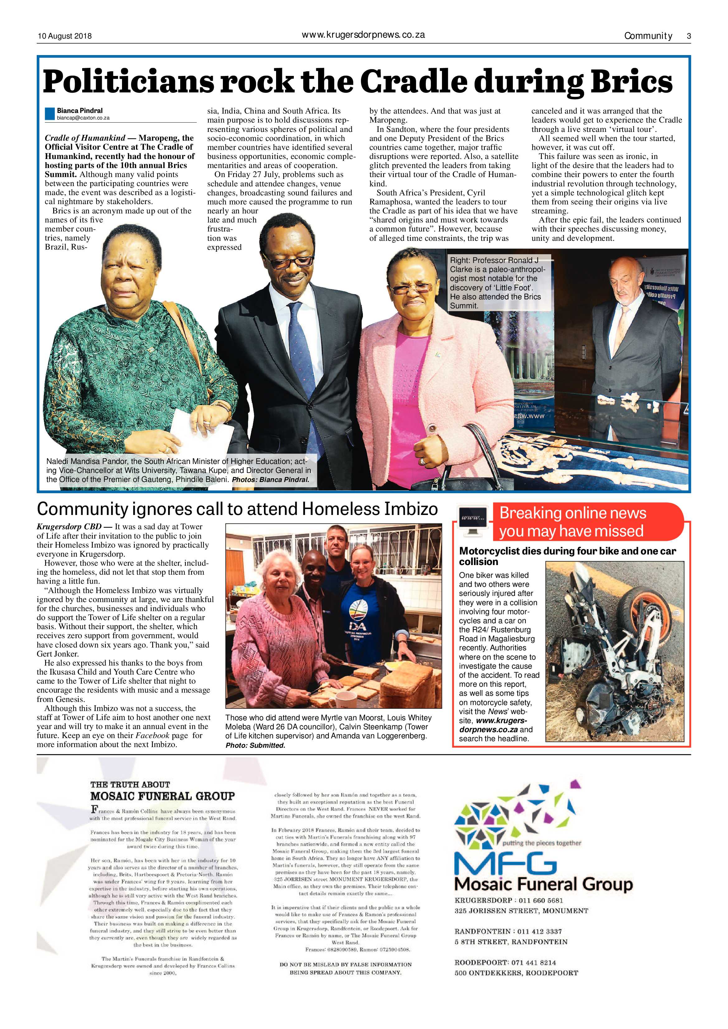 Krugersdorp News 10 August 2018 page 3