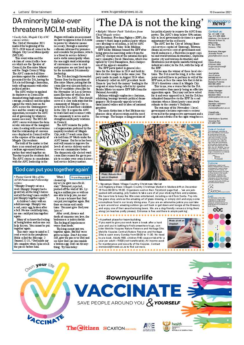 Krugersdorp News 10 December 2021 page 6