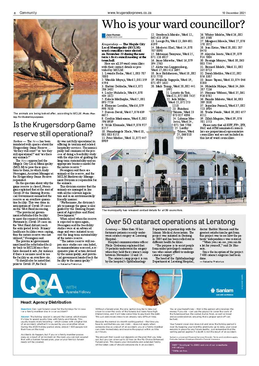 Krugersdorp News 10 December 2021 page 8