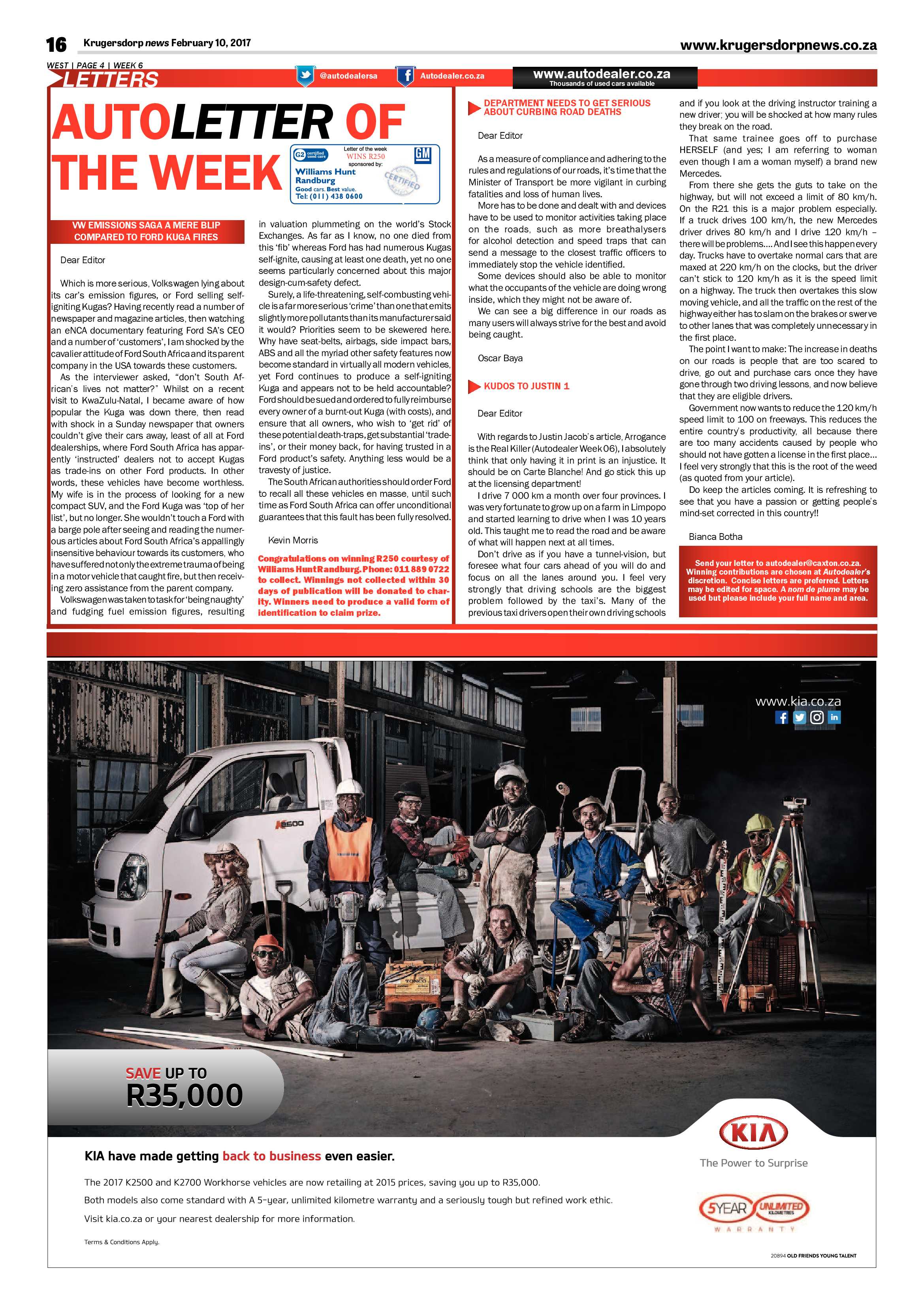 Krugersdorp News 10 February 2017 page 16