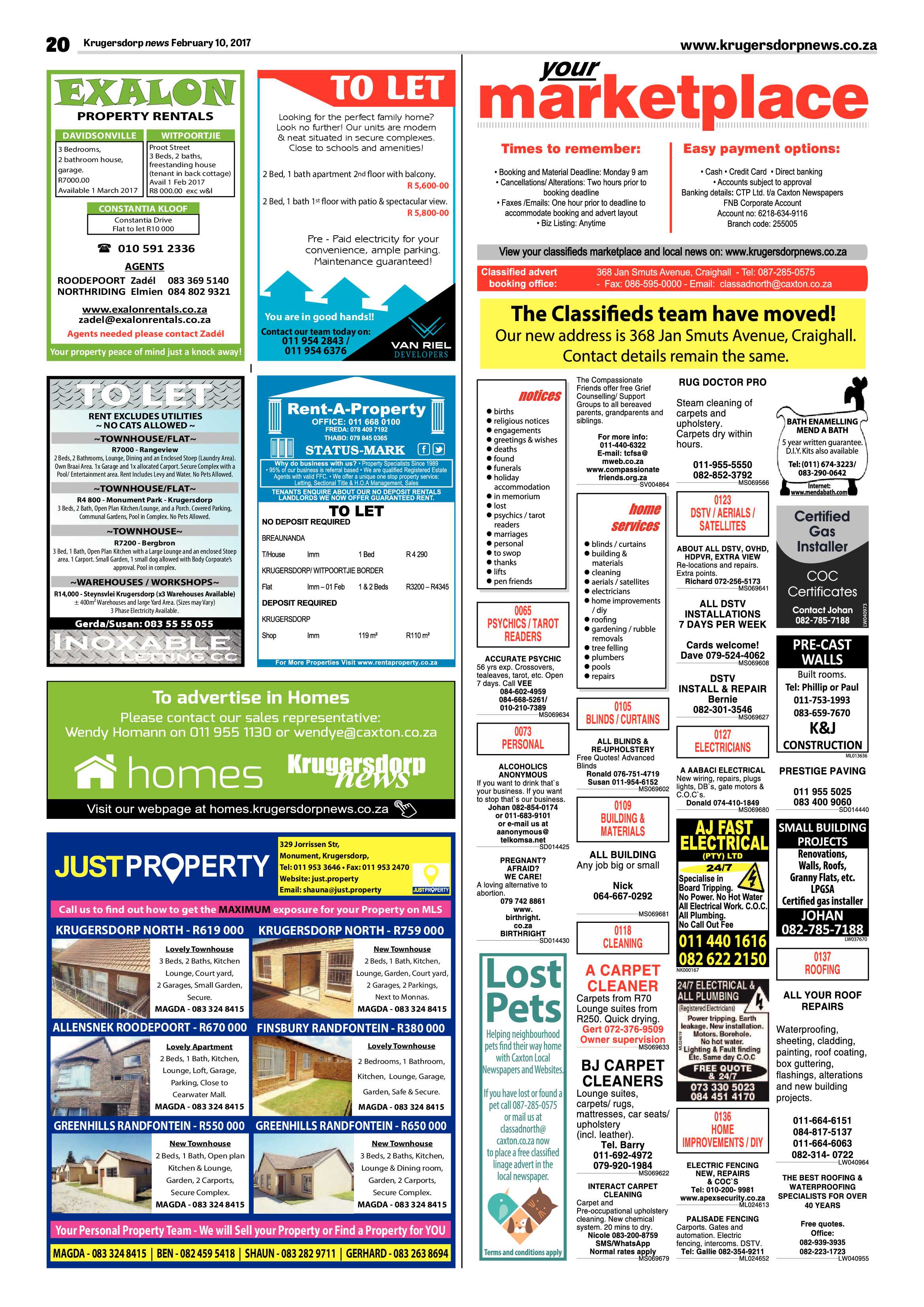 Krugersdorp News 10 February 2017 page 20