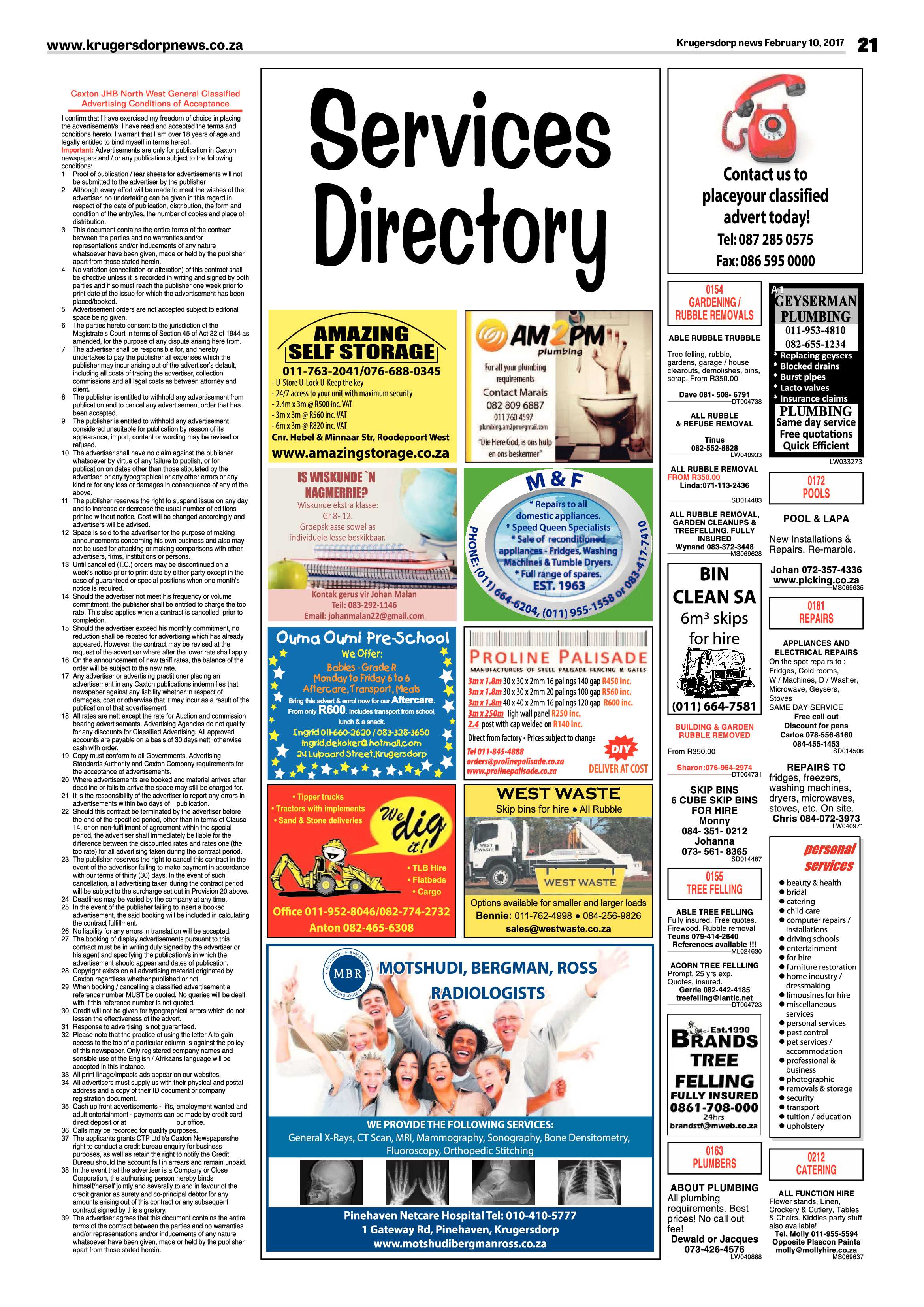 Krugersdorp News 10 February 2017 page 21