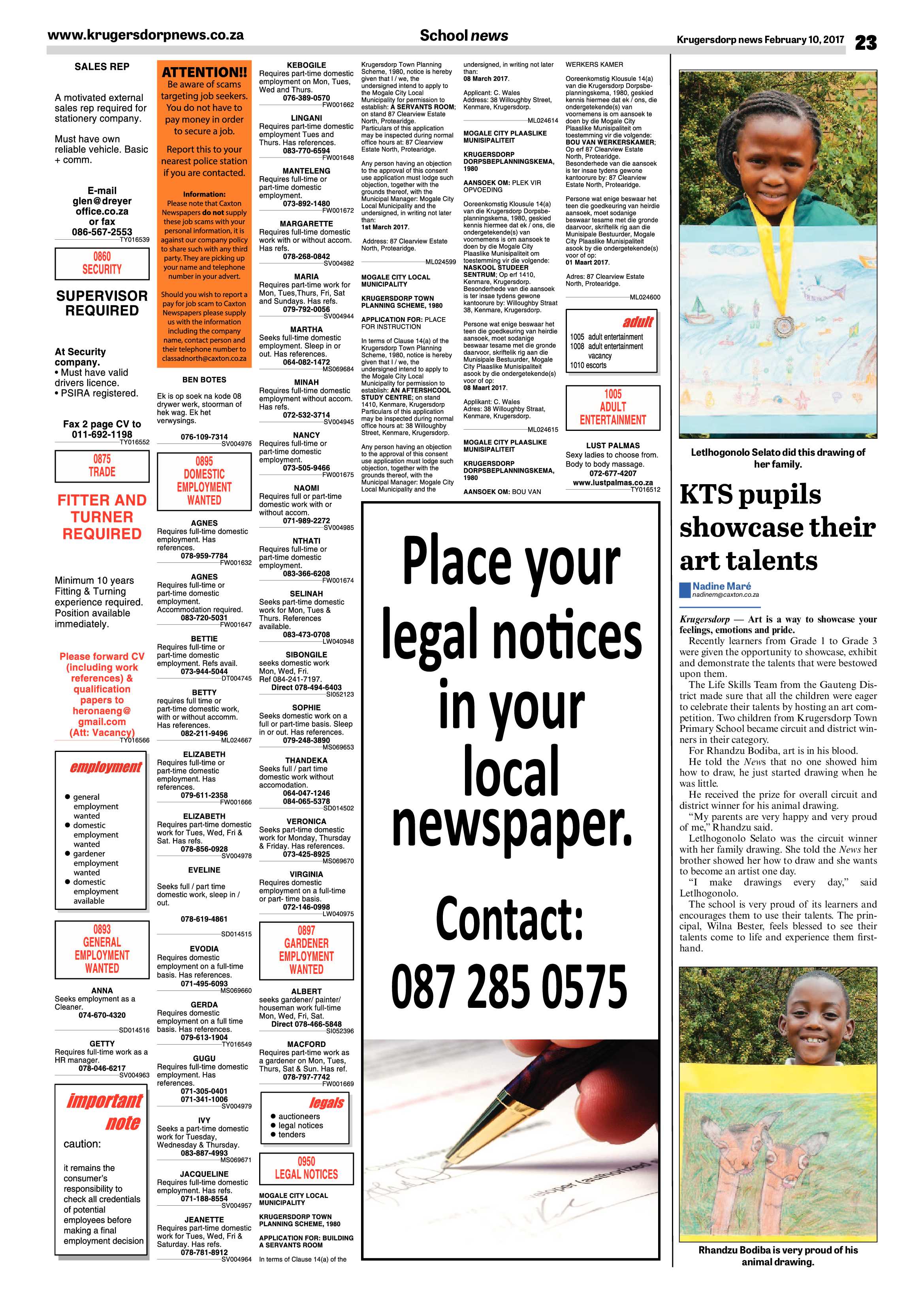 Krugersdorp News 10 February 2017 page 23