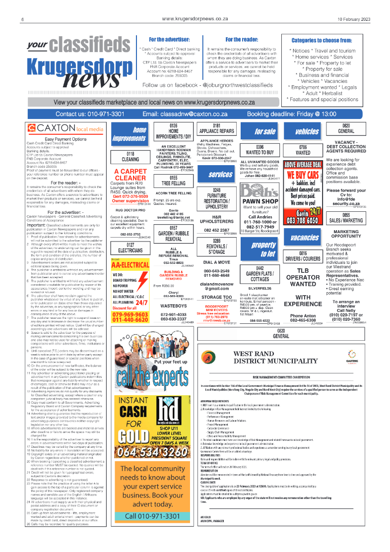 Krugersdorp News 10 February 2023 page 6