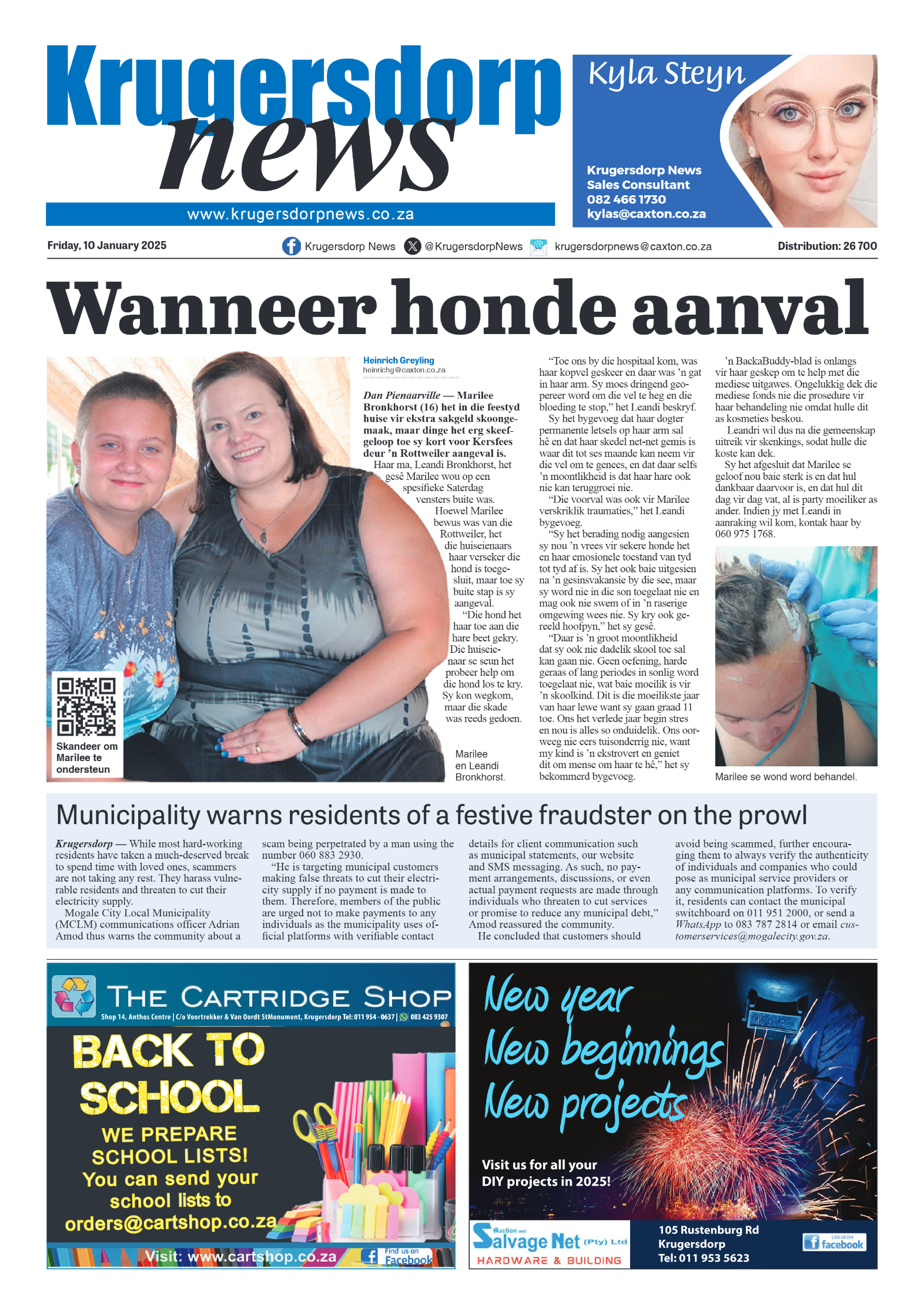 Krugersdorp News 10 January 2025 page 1