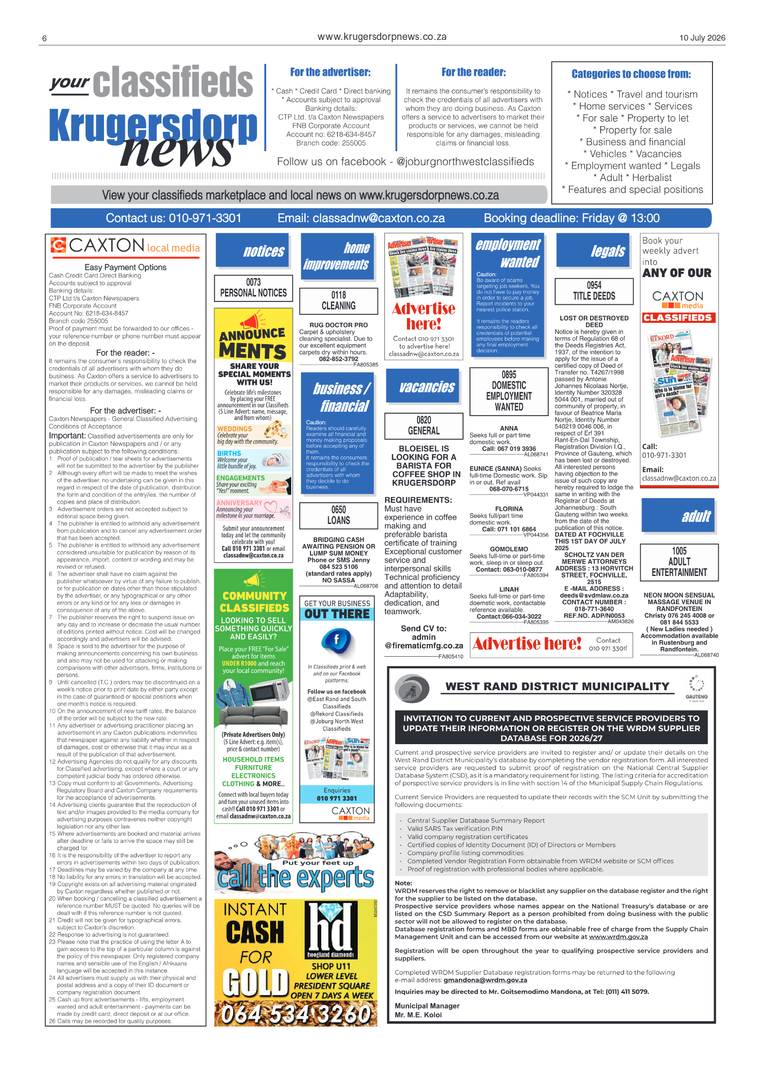 Krugersdorp News 10 July 2026 page 8