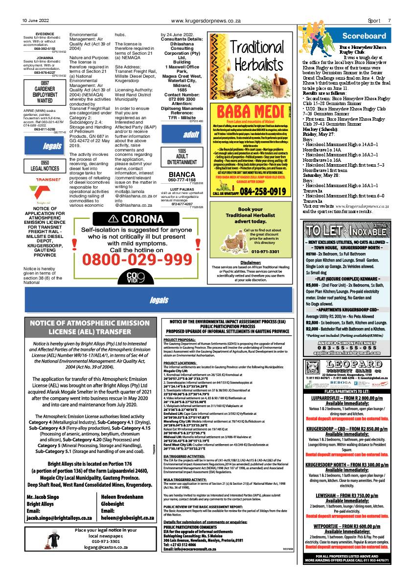 Krugersdorp News 10 June 2022 page 7