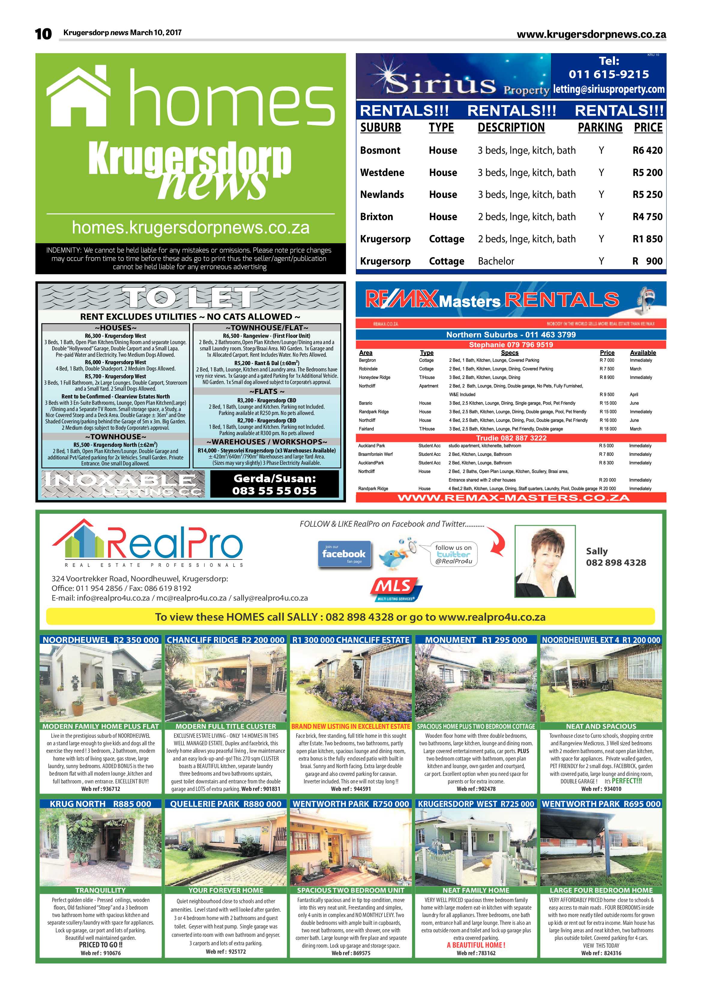 Krugersdorp News 10 March 2017 page 10