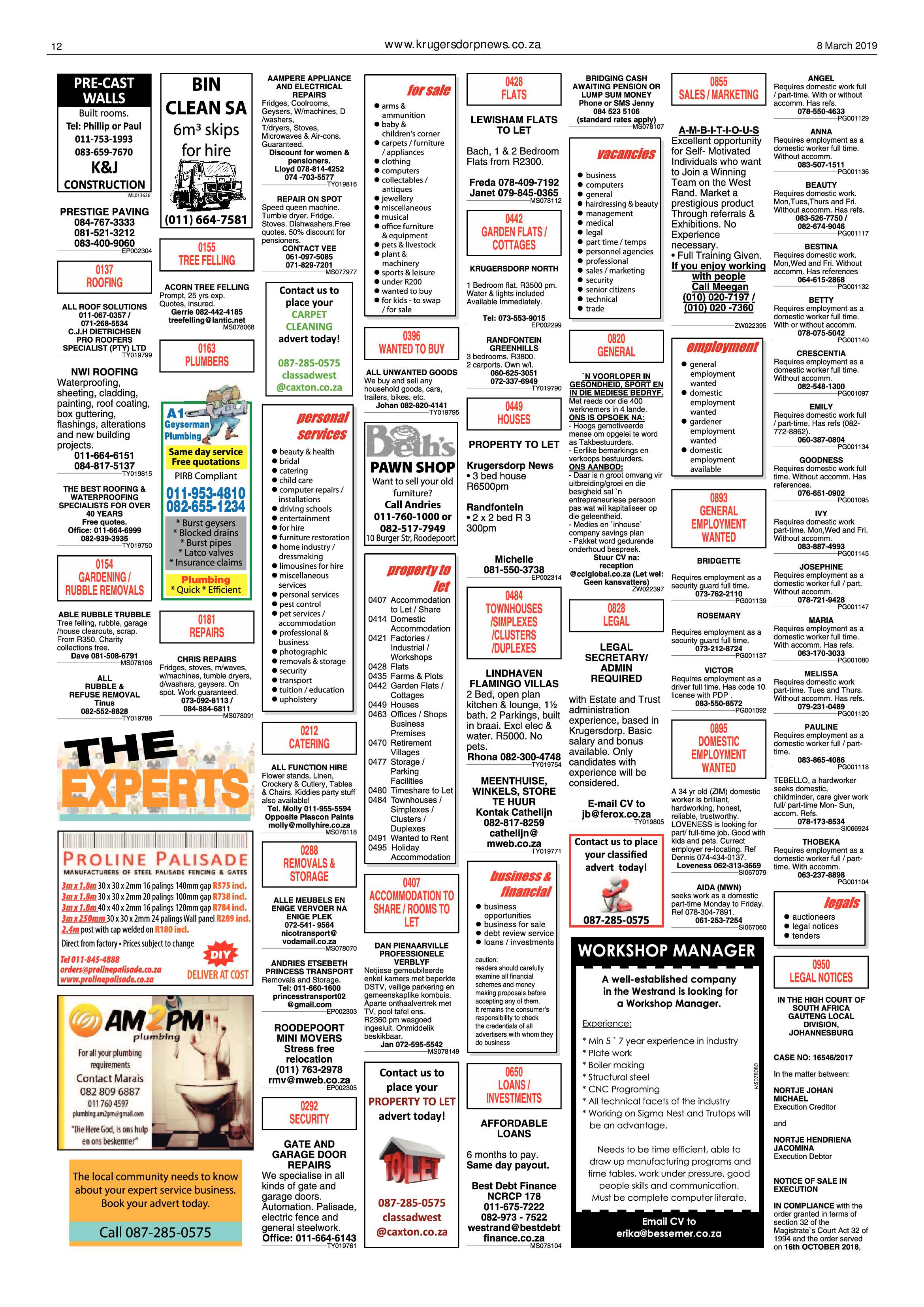 Krugersdorp News 8 March 2019 page 12