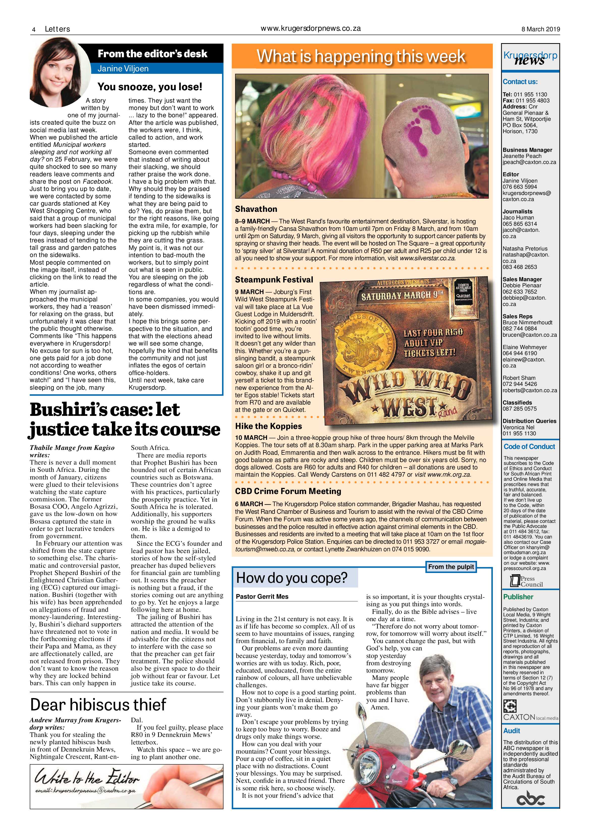 Krugersdorp News 8 March 2019 page 4
