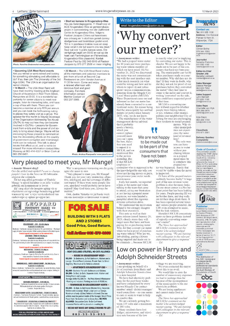 Krugersdorp News 10 March 2023 page 4