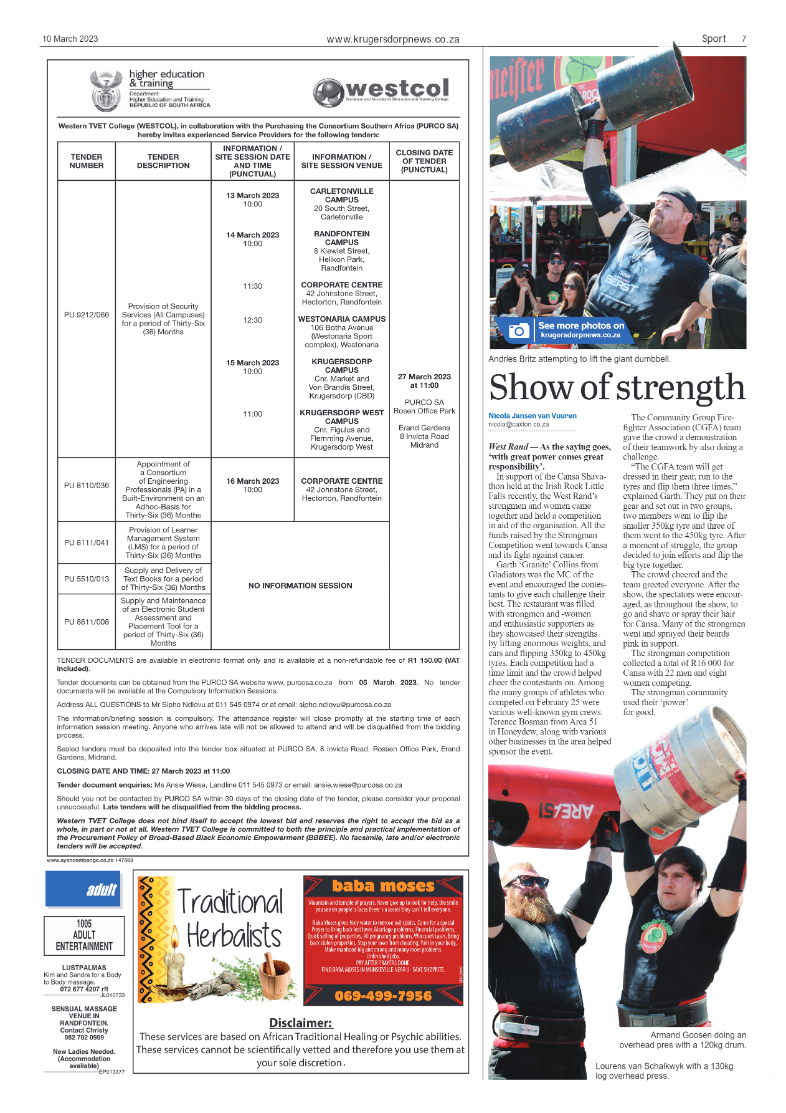 Krugersdorp News 10 March 2023 page 7