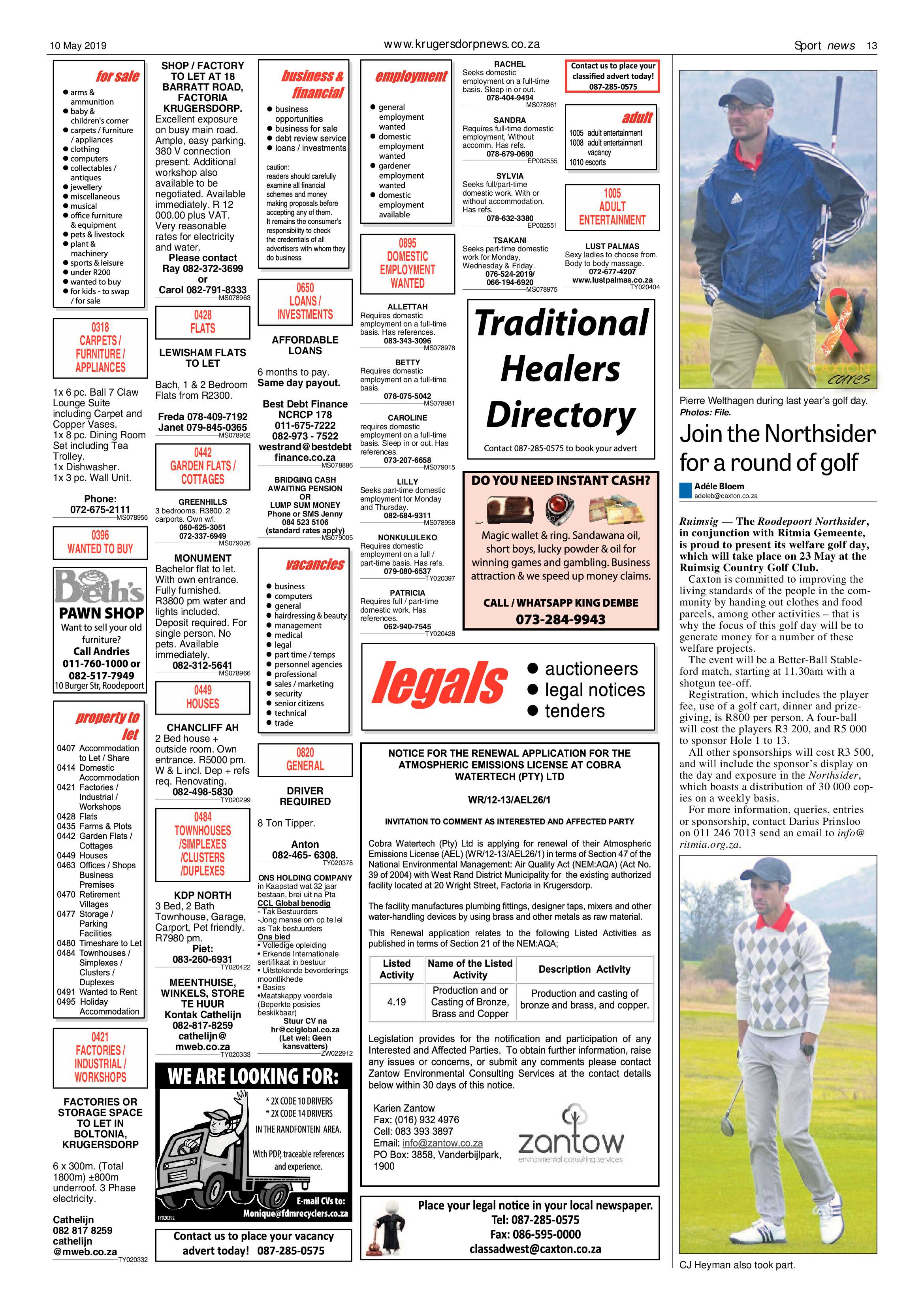 Krugersdorp News 10 May 2019 page 13