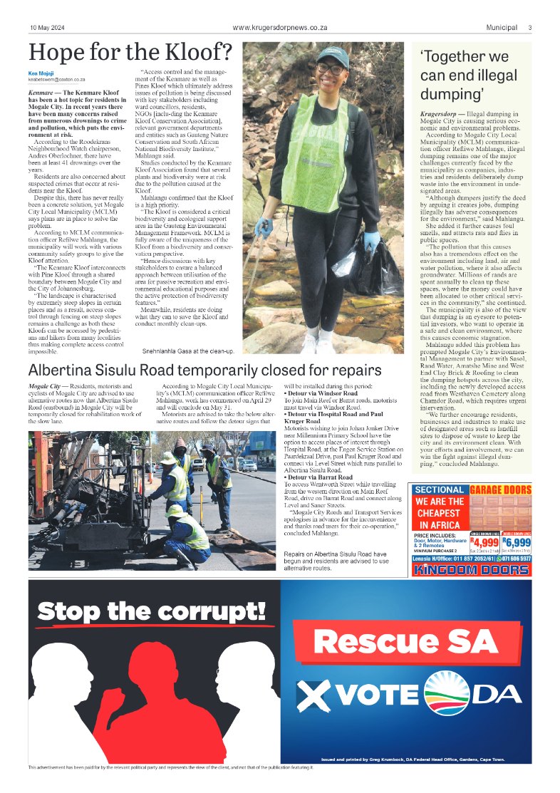 Krugersdorp News 10 May 2024 page 3