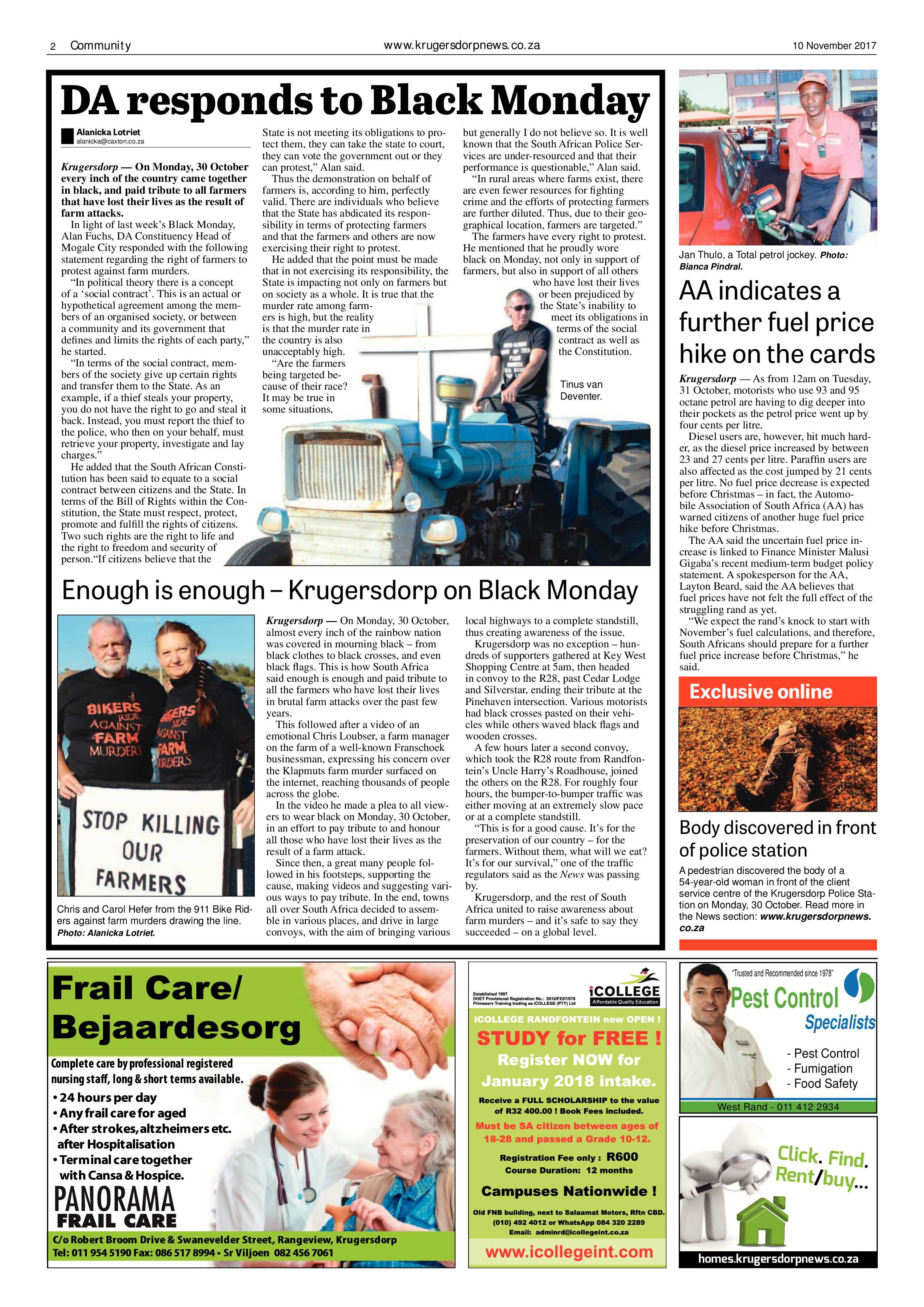 Krugersdorp News 10 November 2017 page 2