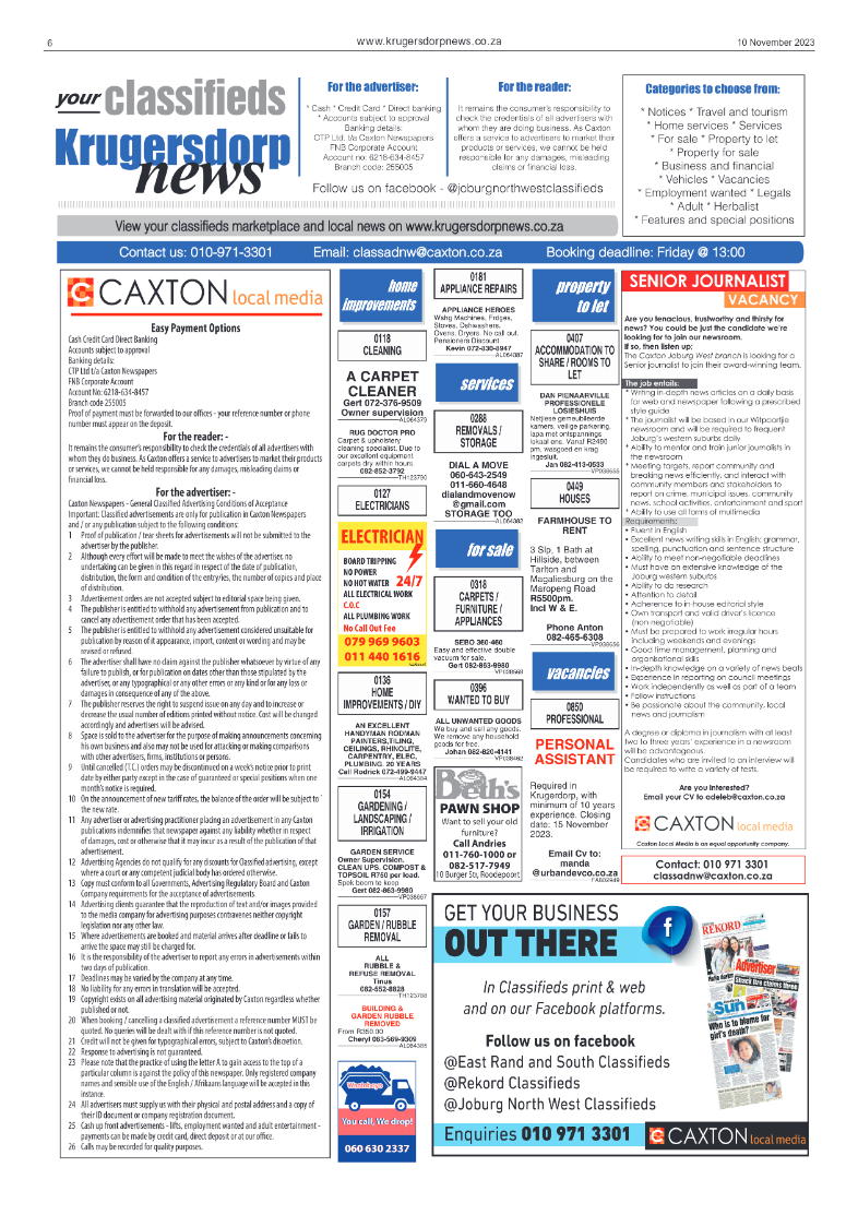 Krugersdorp News 10 November 2023 page 6