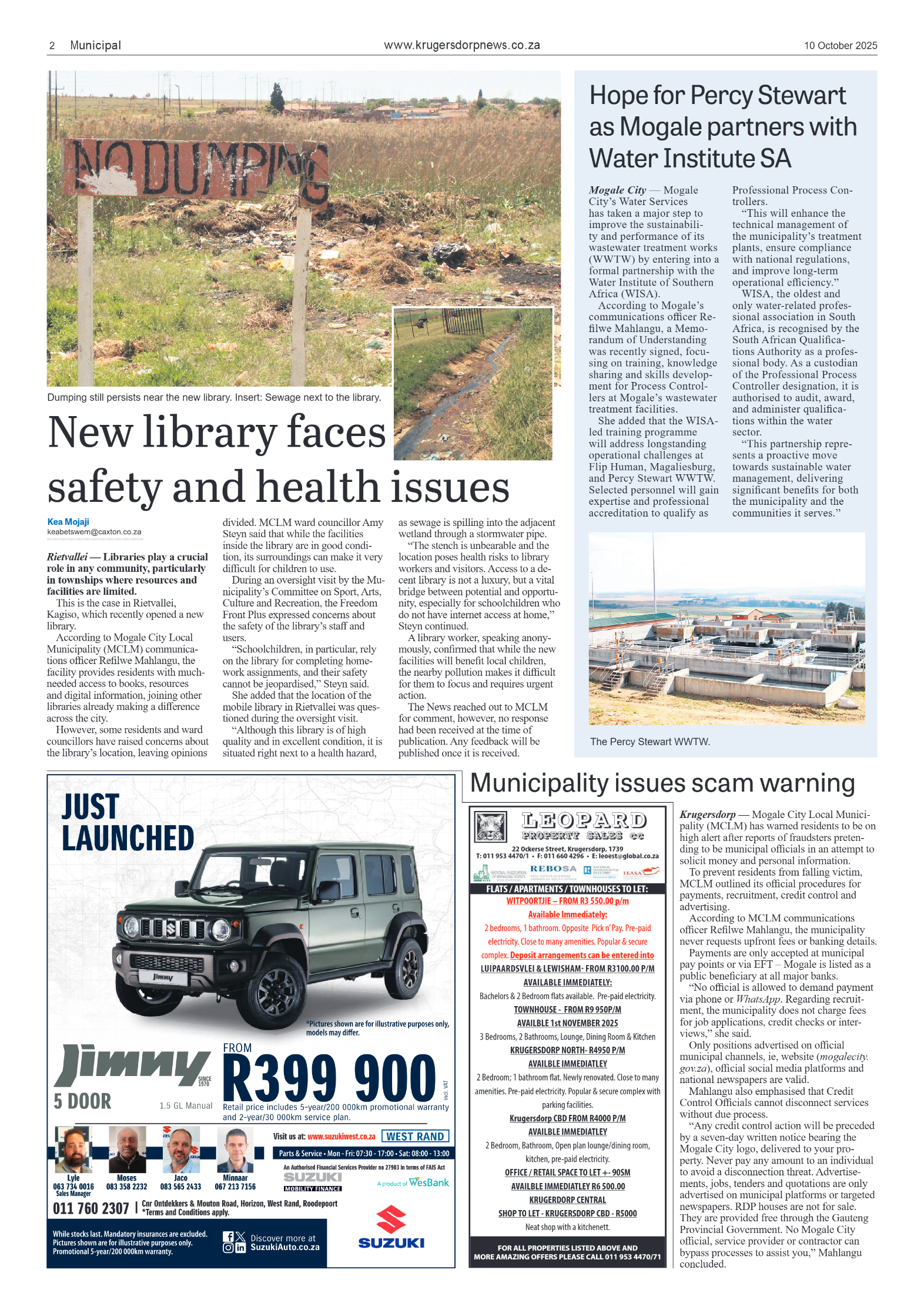 Krugersdorp News 10 October 2025 page 4