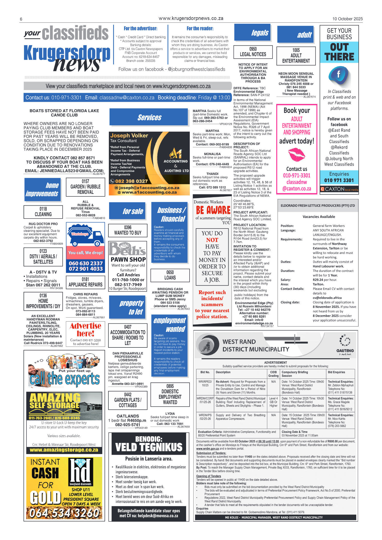 Krugersdorp News 10 October 2025 page 8