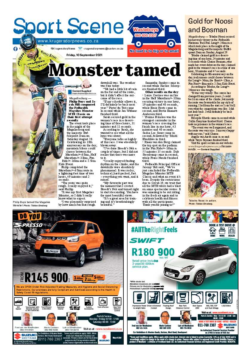 Krugersdorp News 10 September 2021 page 12