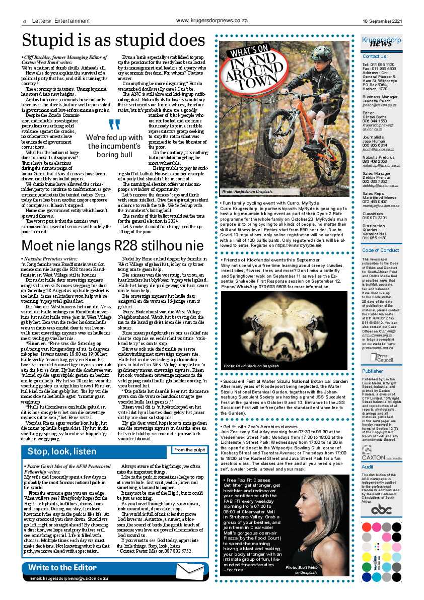 Krugersdorp News 10 September 2021 page 4