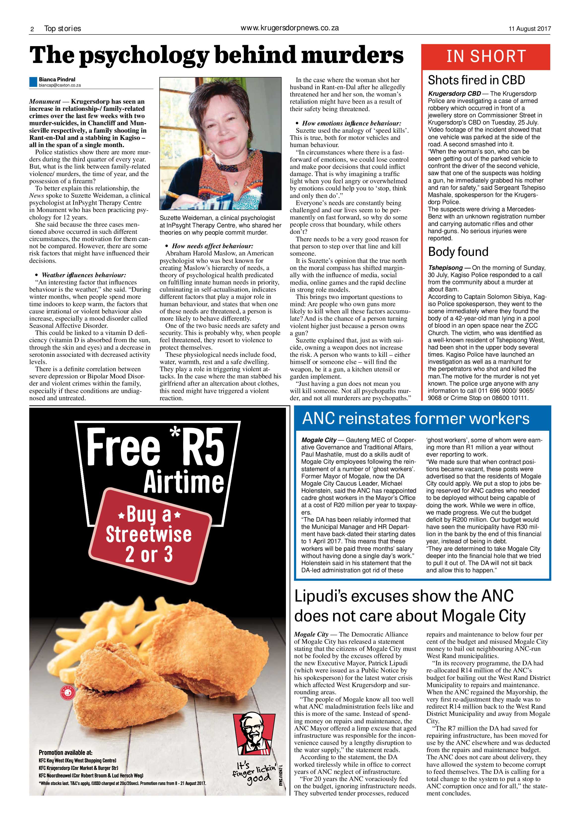Krugersdorp News 11 August 2017 page 2