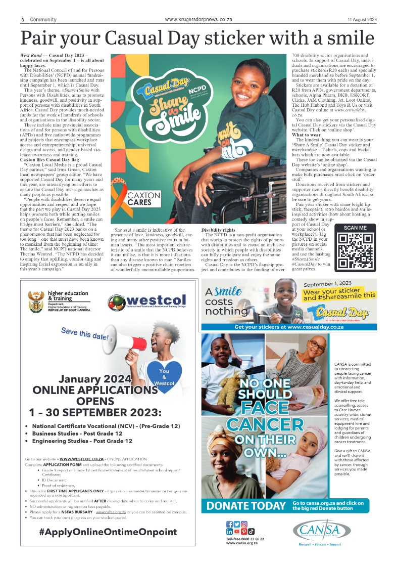 Krugersdorp News 11 August 2023 page 8