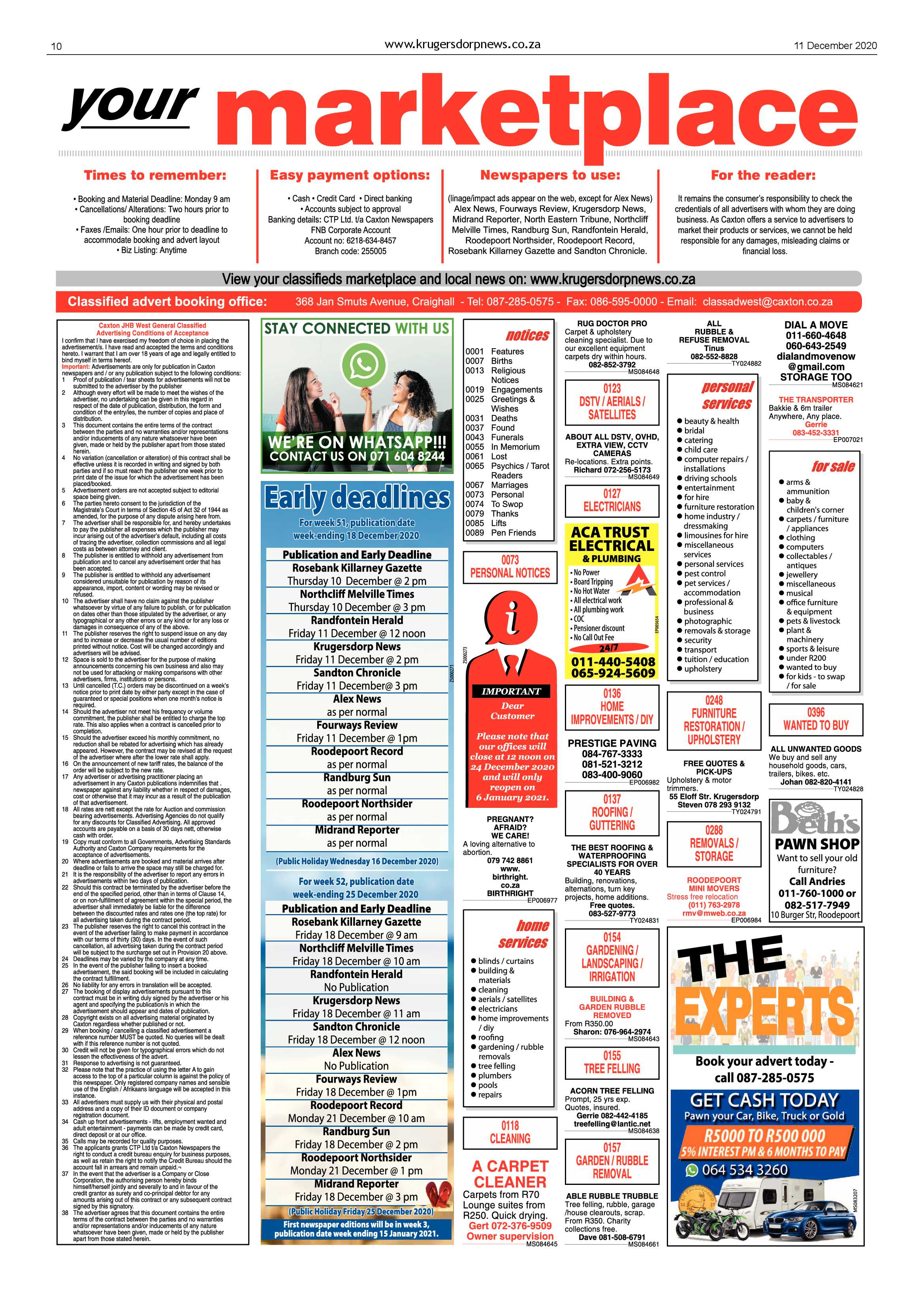 Krugersdorp News 11 December 2020 page 10