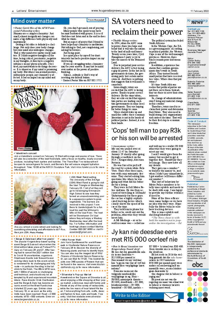 Krugersdorp News 11 February 2022 page 4