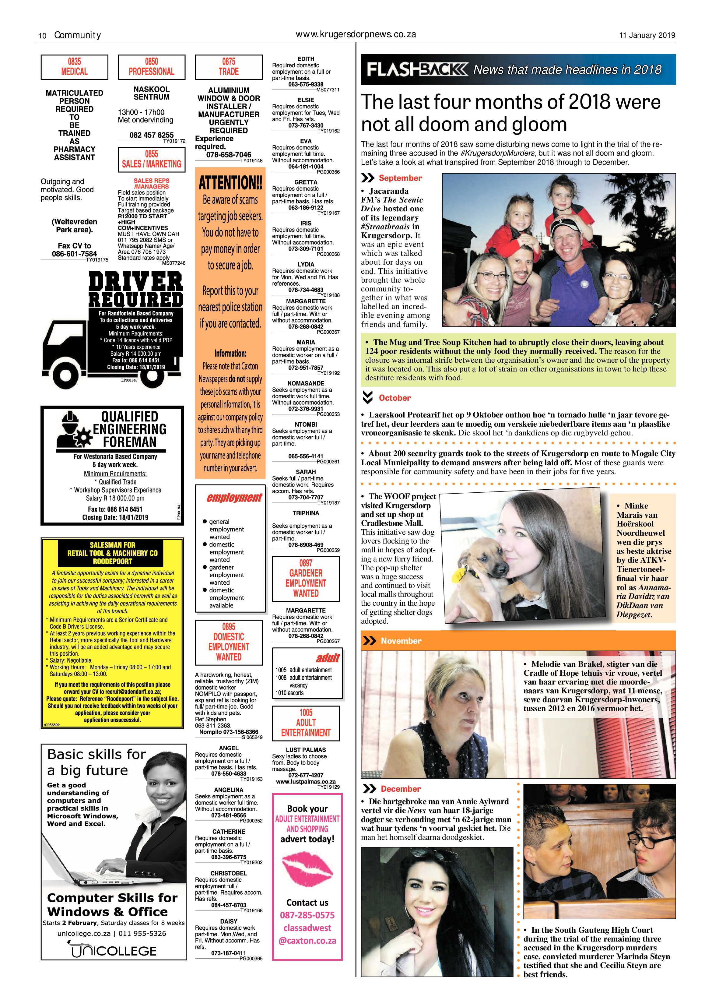 Krugersdorp News 11 January 2019 page 10
