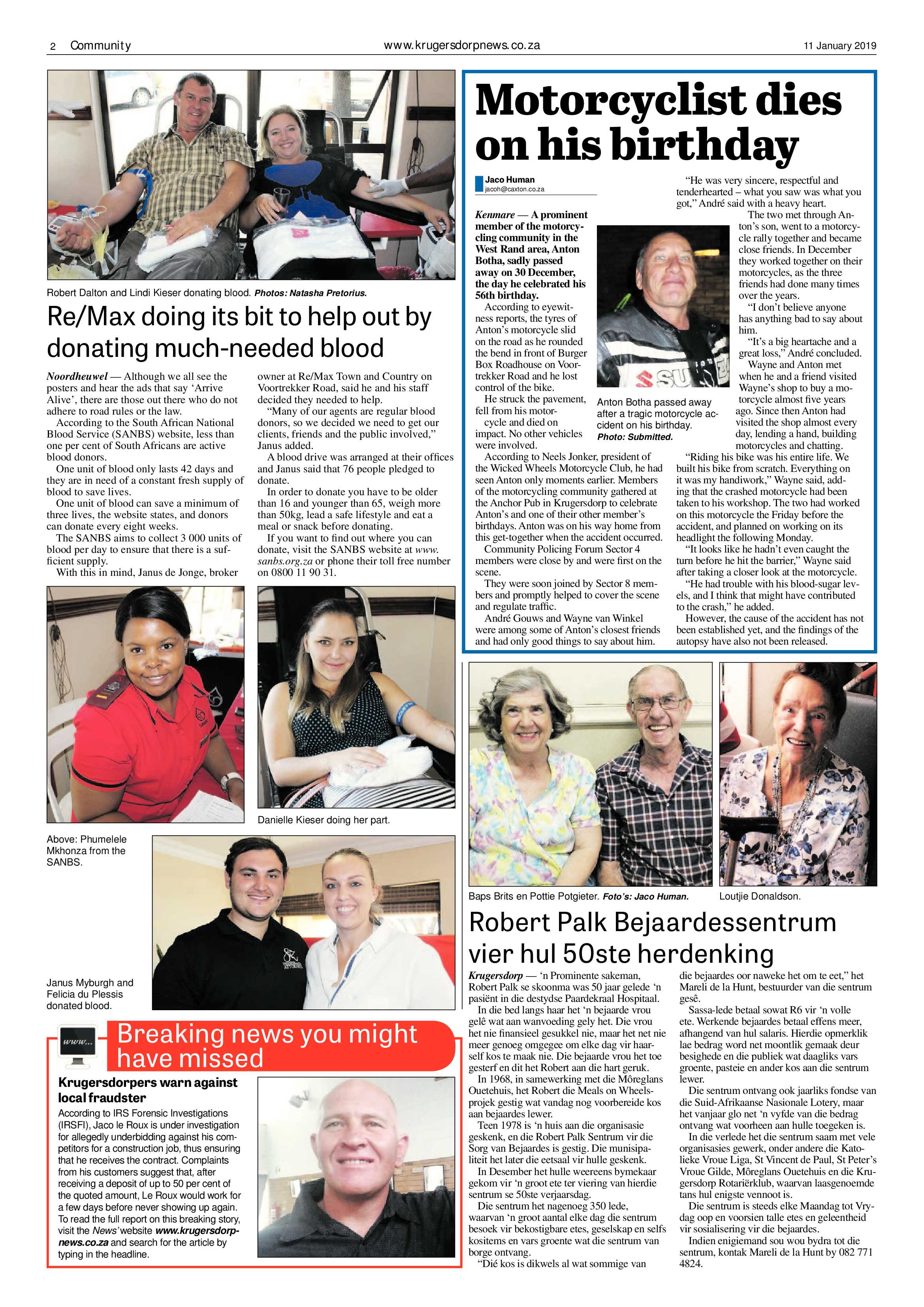 Krugersdorp News 11 January 2019 page 2