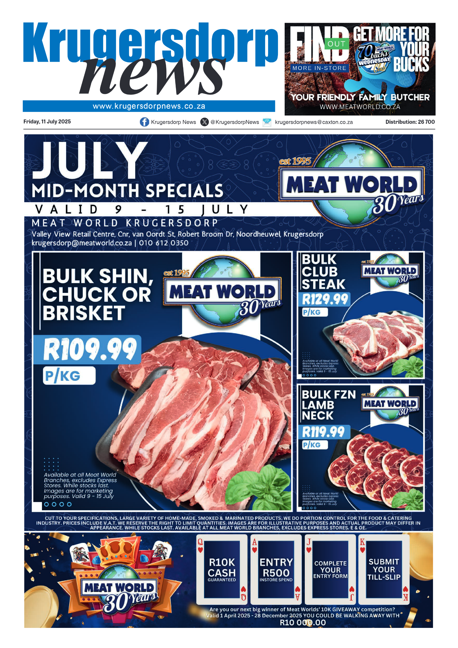 Krugersdorp News 11 July 2025 page 1