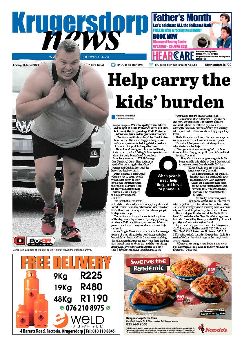 Krugersdorp News 11 June 2021 page 1