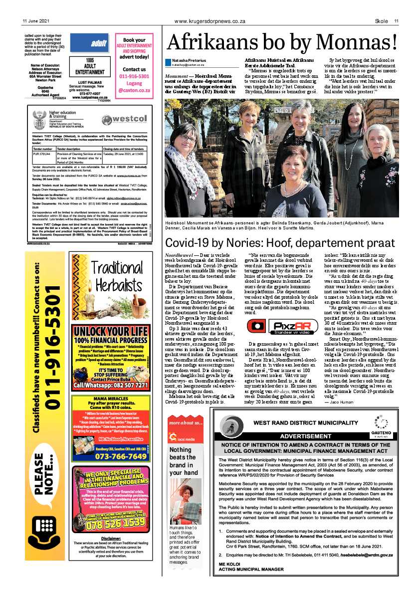 Krugersdorp News 11 June 2021 page 11