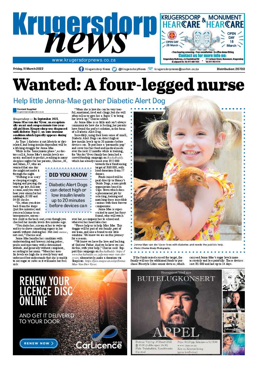 Krugersdorp News 11 March 2022 page 1