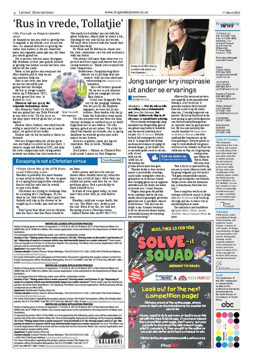 Krugersdorp News 11 March 2022 page 4