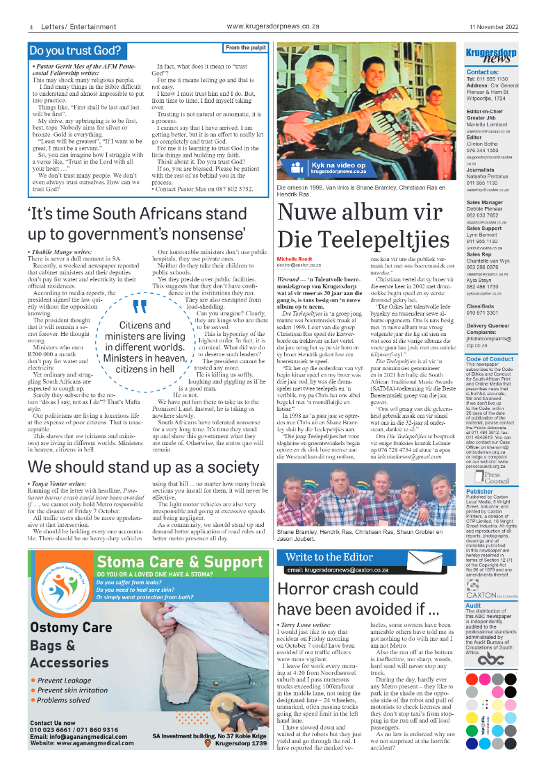 Krugersdorp News 11 November 2022 page 4