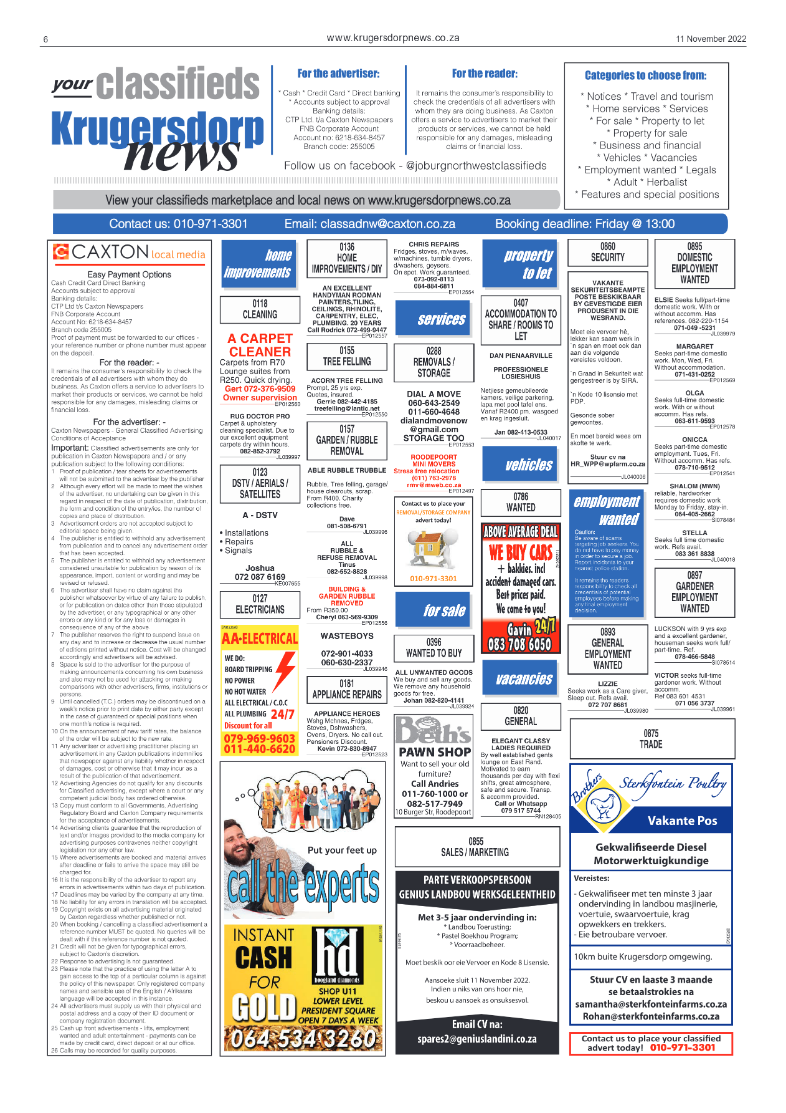 Krugersdorp News 11 November 2022 page 6