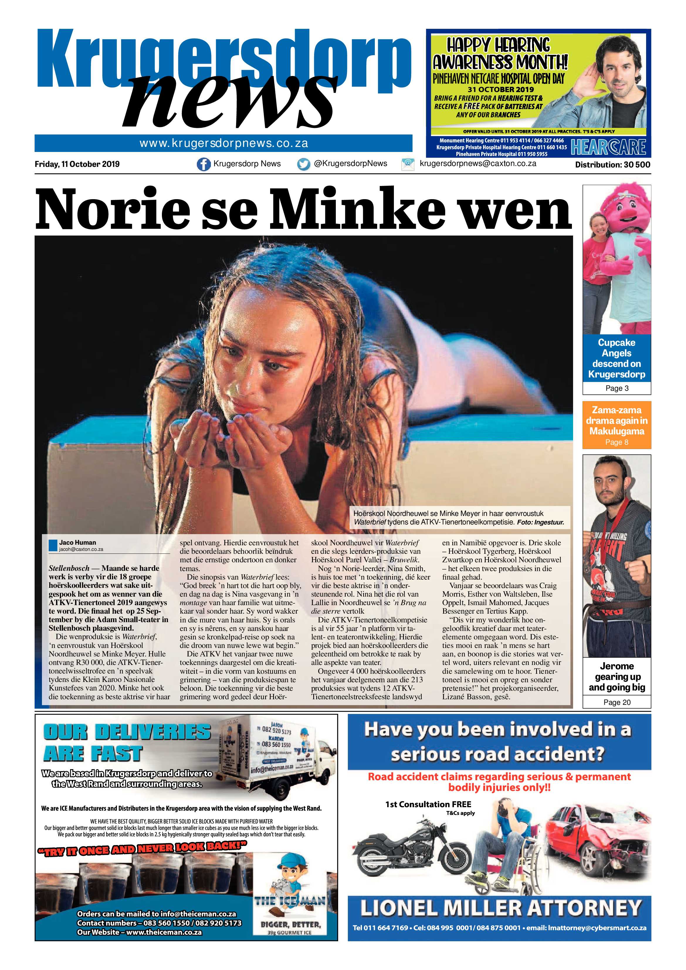 Krugersdorp News 11 October 2019 page 1
