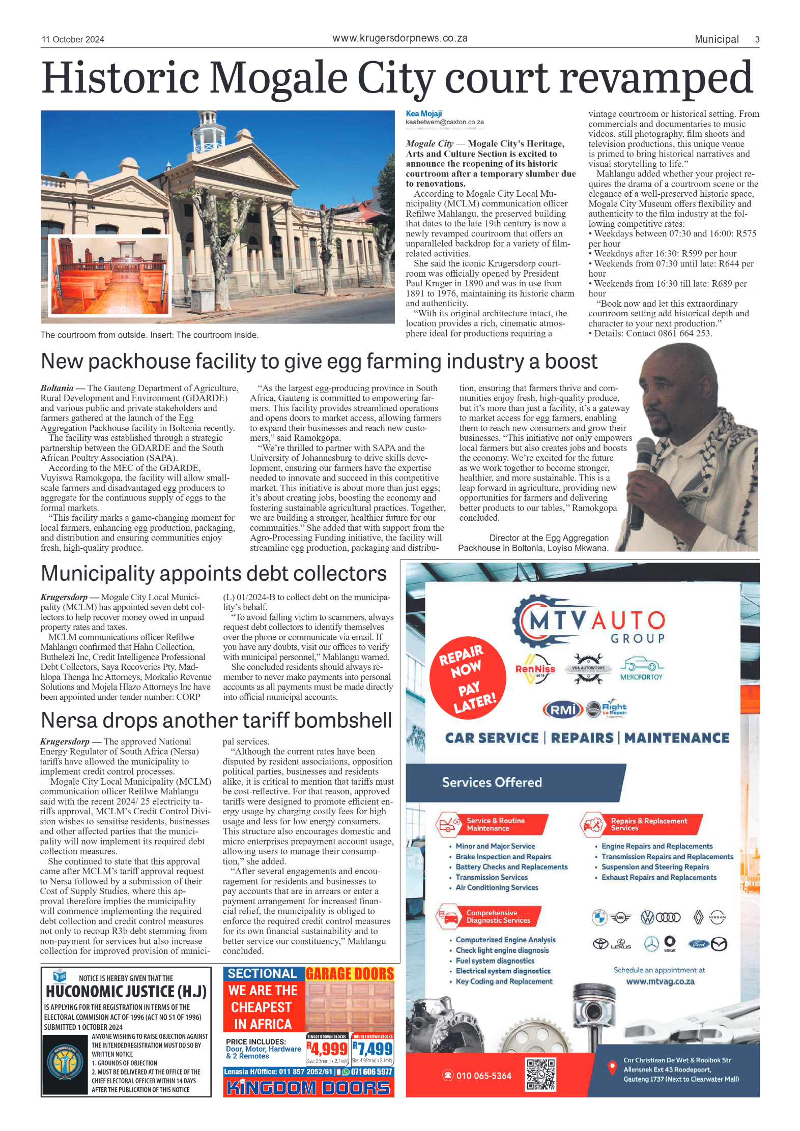 Krugersdorp News 11 October 2024 page 3