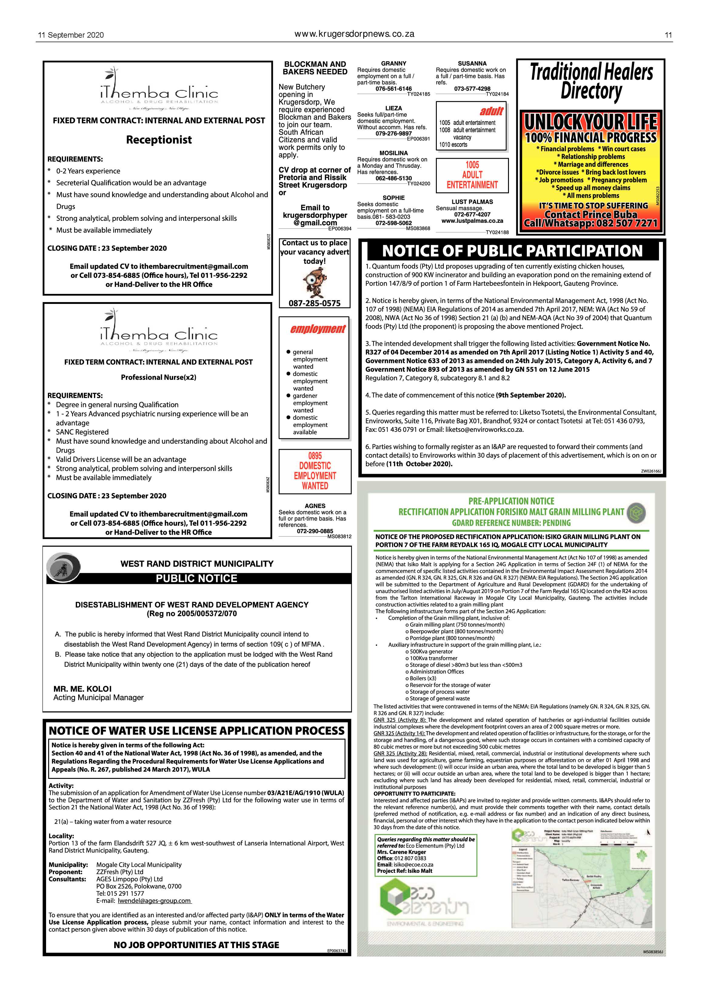 Krugersdorp News 11 September 2020 page 11