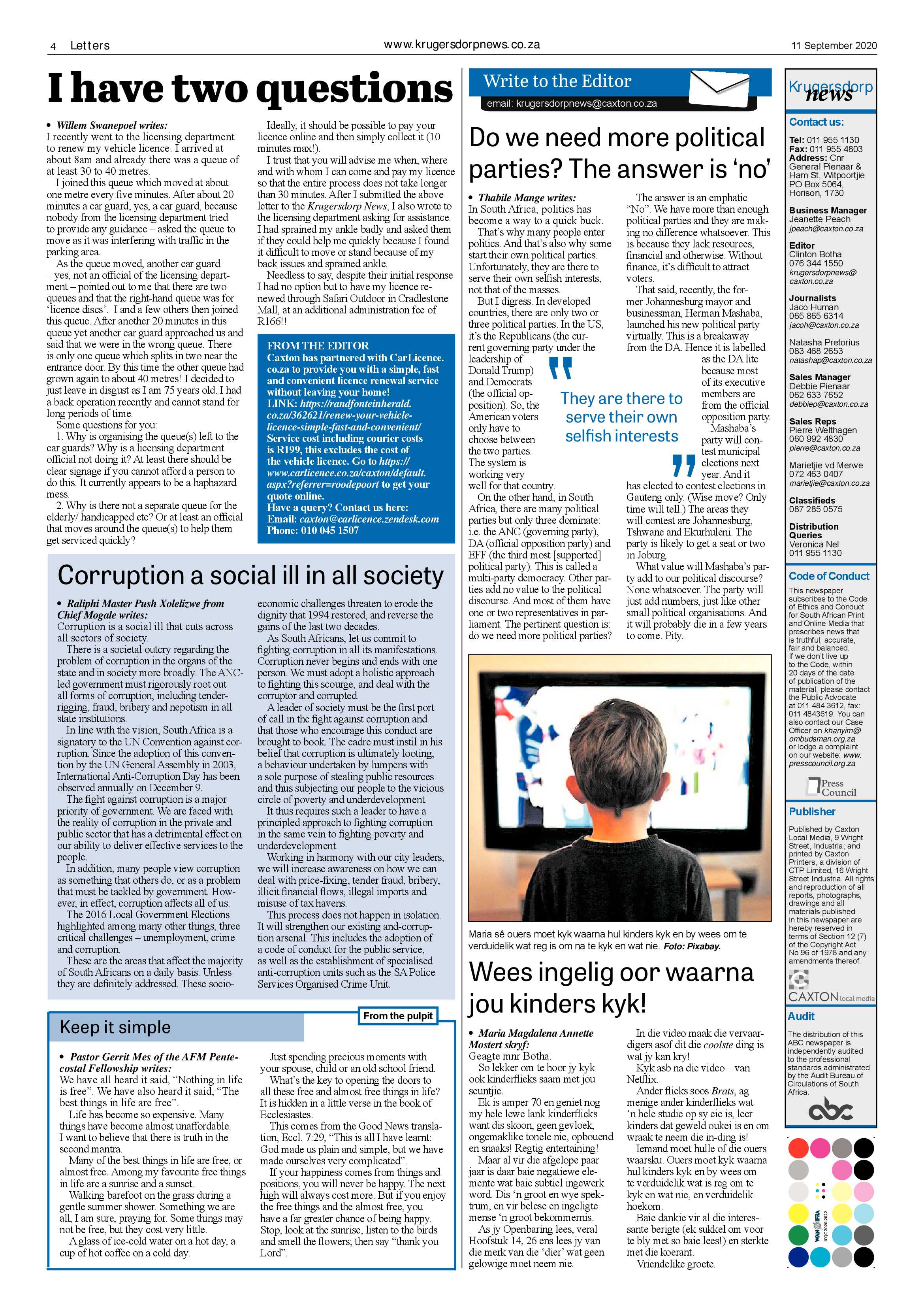 Krugersdorp News 11 September 2020 page 4