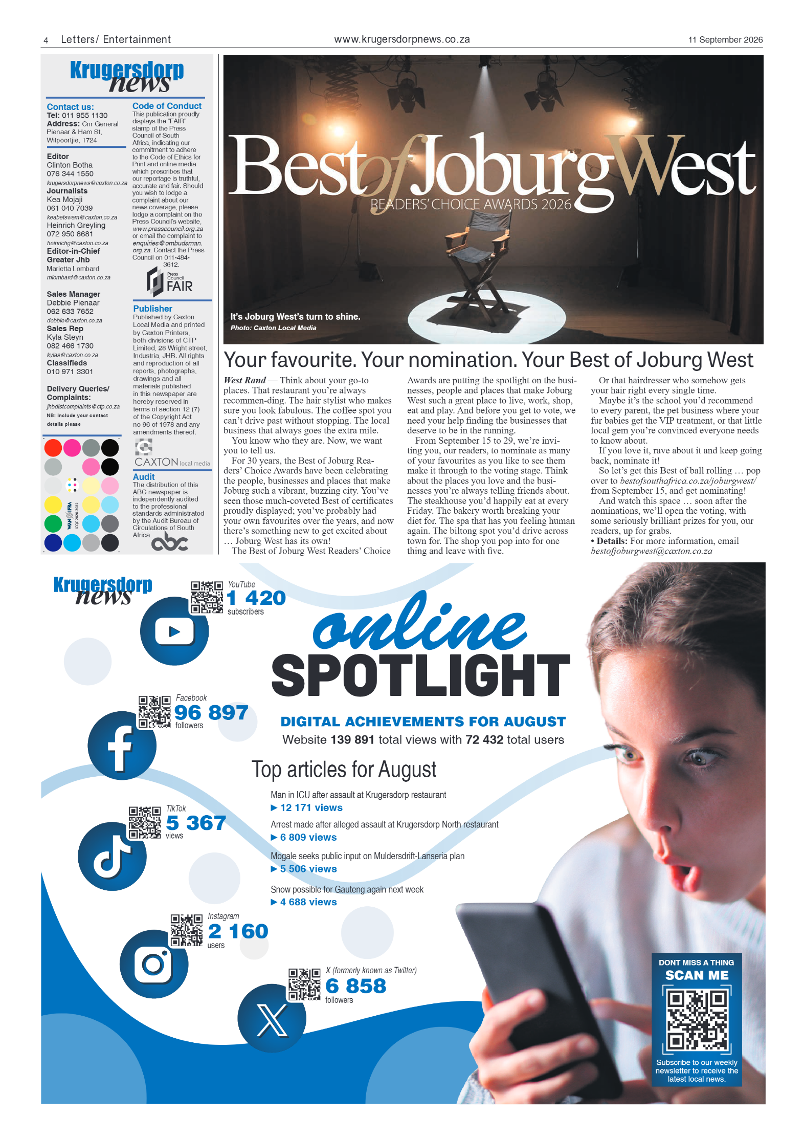 Krugersdorp News 11 September 2026 page 6