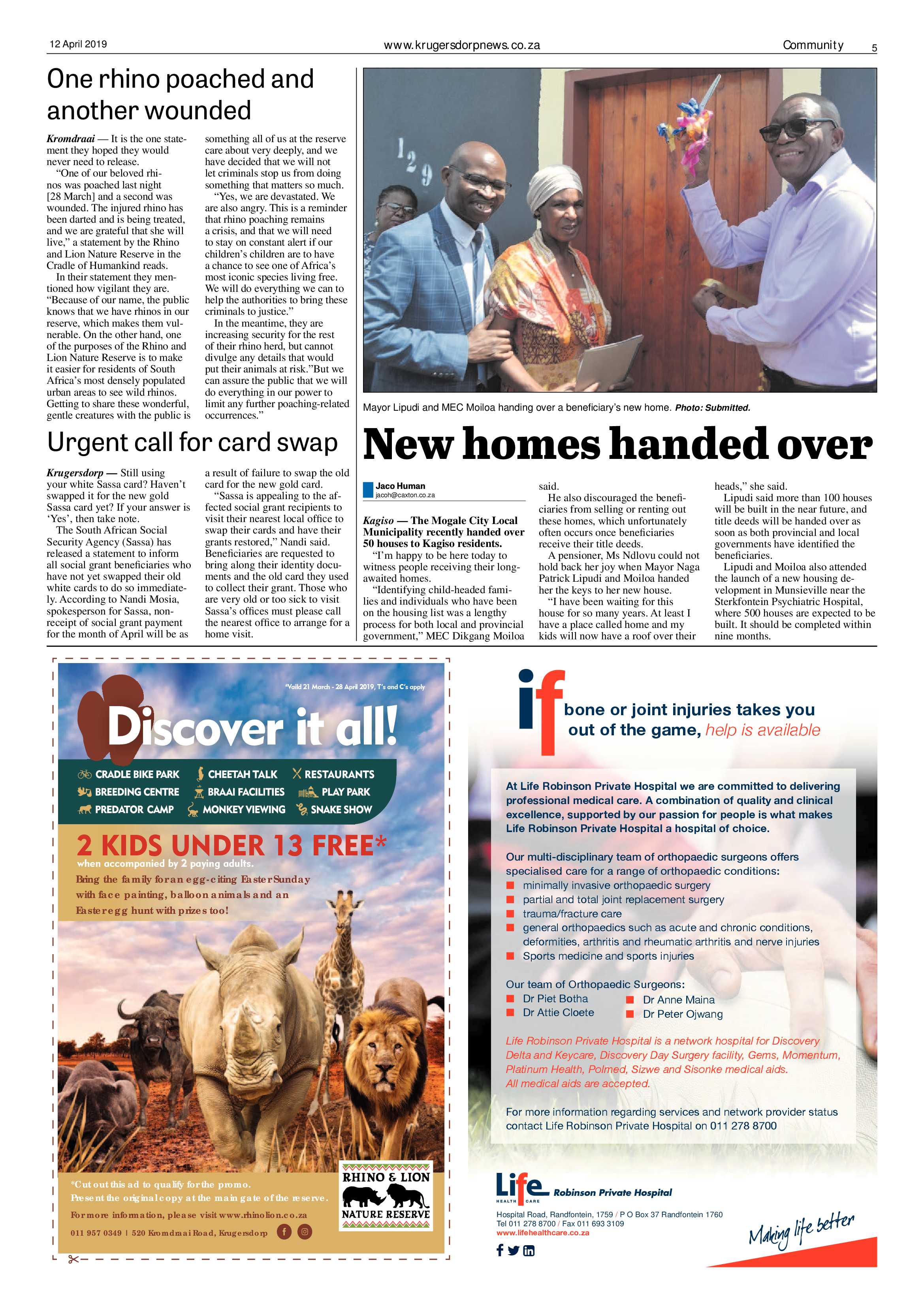 Krugersdorp News 12 April 2019 page 5