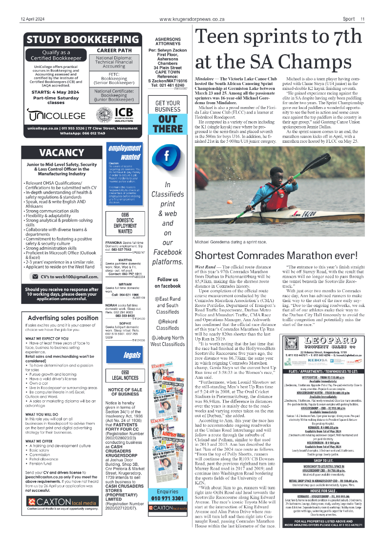 Krugersdorp News 12 April 2024 page 11