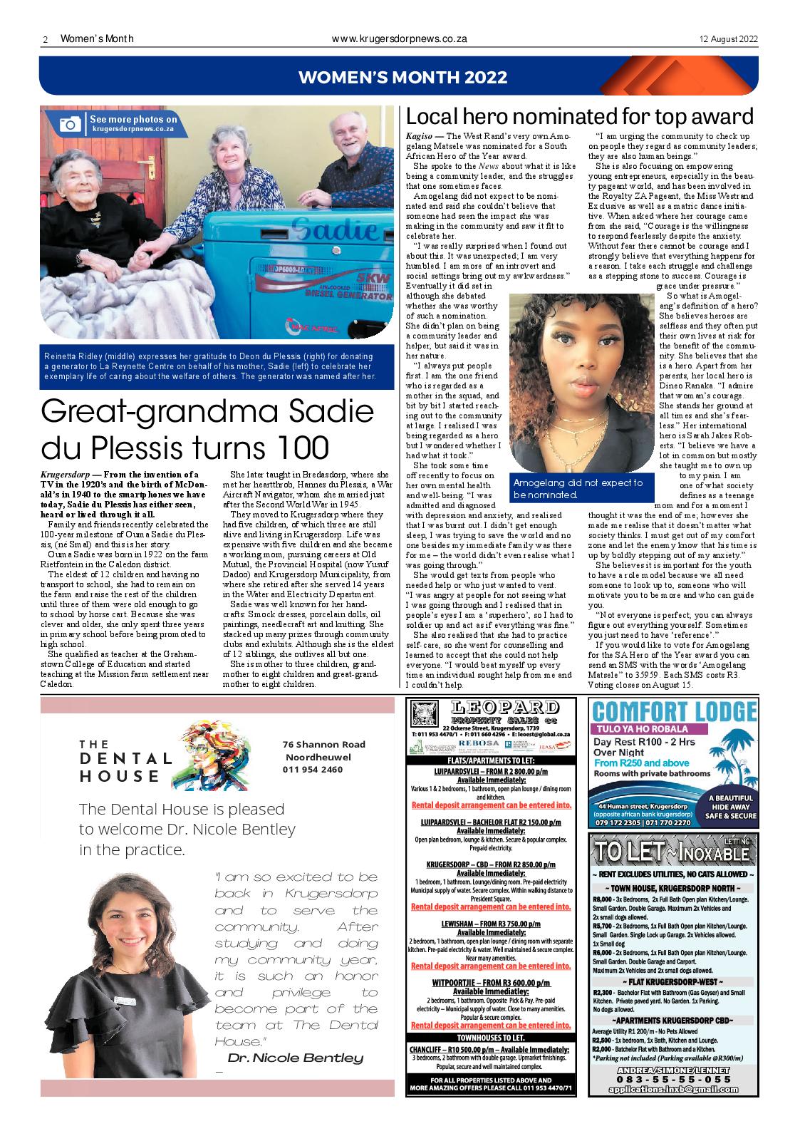 Krugersdorp News 12 August 2022 page 2